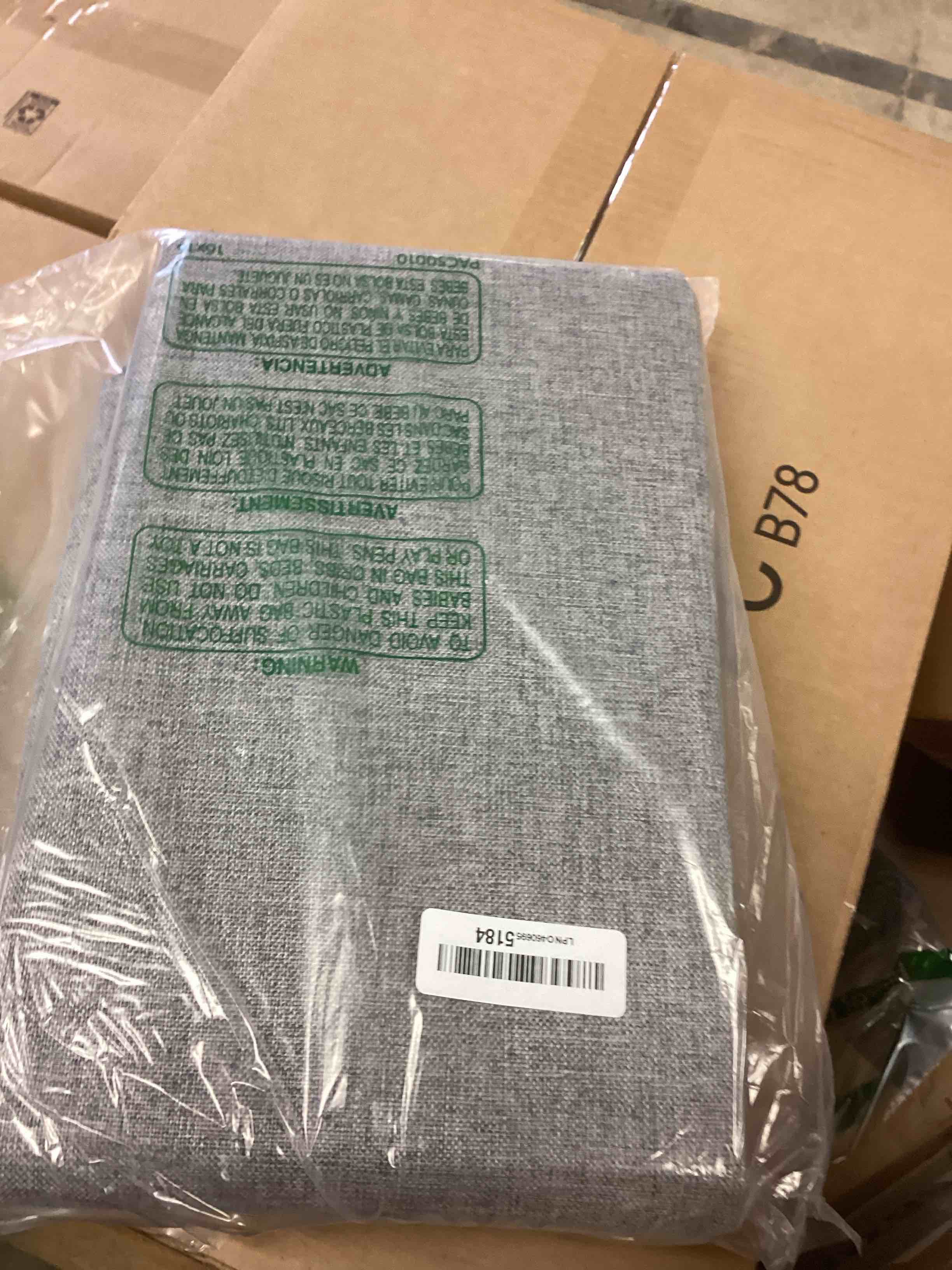Condition photo showing New/Like New for 100% Blackout Shield Linen Blackout Curtains for Bedroom 84 Inches Long, Back Tab/Rod Pocket Living Room Drapes, Thermal Insulated Blackout Curtains 2 Panels Set, 50" W x 84" L, Darkgray Darkgray 50"W x 84"L (Pack of 2)