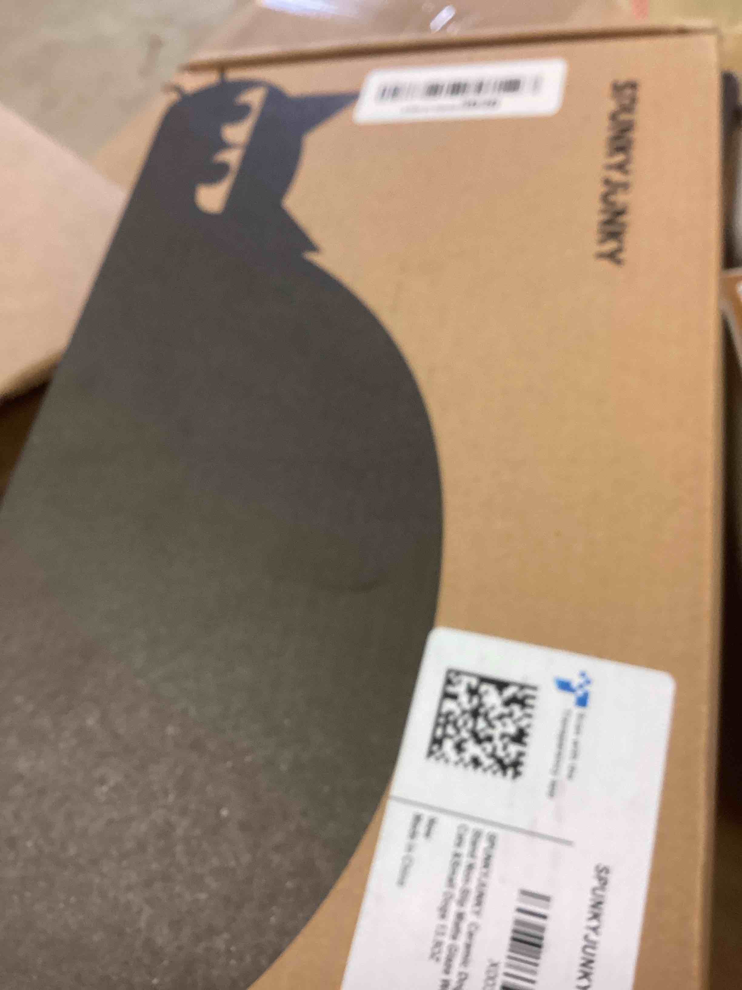 Condition photo showing New/Like New for SPUNKYJUNKY Ceramic Dog and Cat Bowl with Wood Stand Non-Slip Matte Glaze Weighted Food Water Set for Cats &Small Dogs 13.5OZ 1.7 CUPS Grey × 2