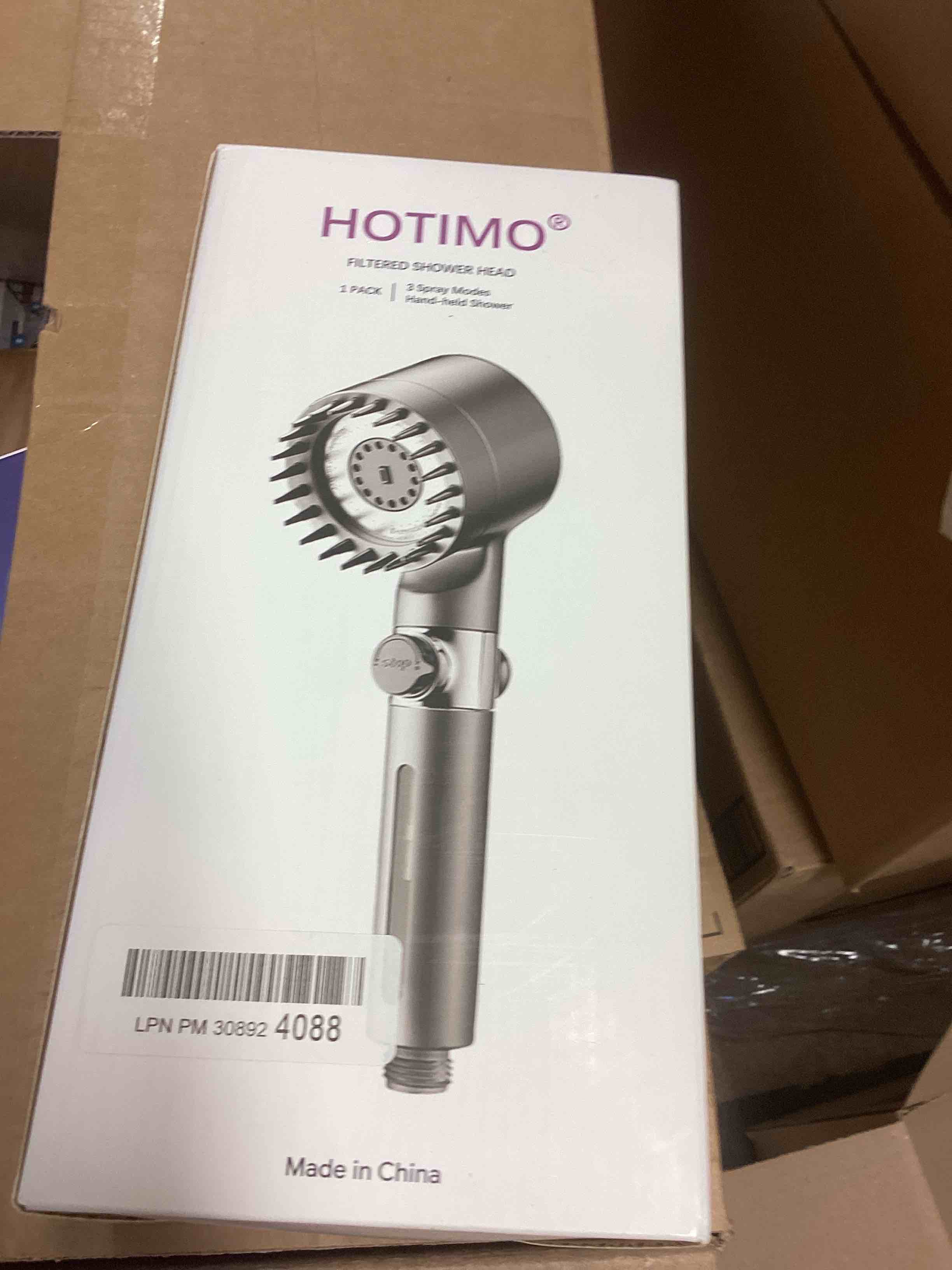 Condition photo showing New/Like New for Filtered Shower Head with Handheld - High Pressure 3 Spray Modes Showerhead with Filters, 12 Replaceable Water Softener Filters for Hard Water | Ion Shower Drops Head with 75" Anti-Burst Hose Gray