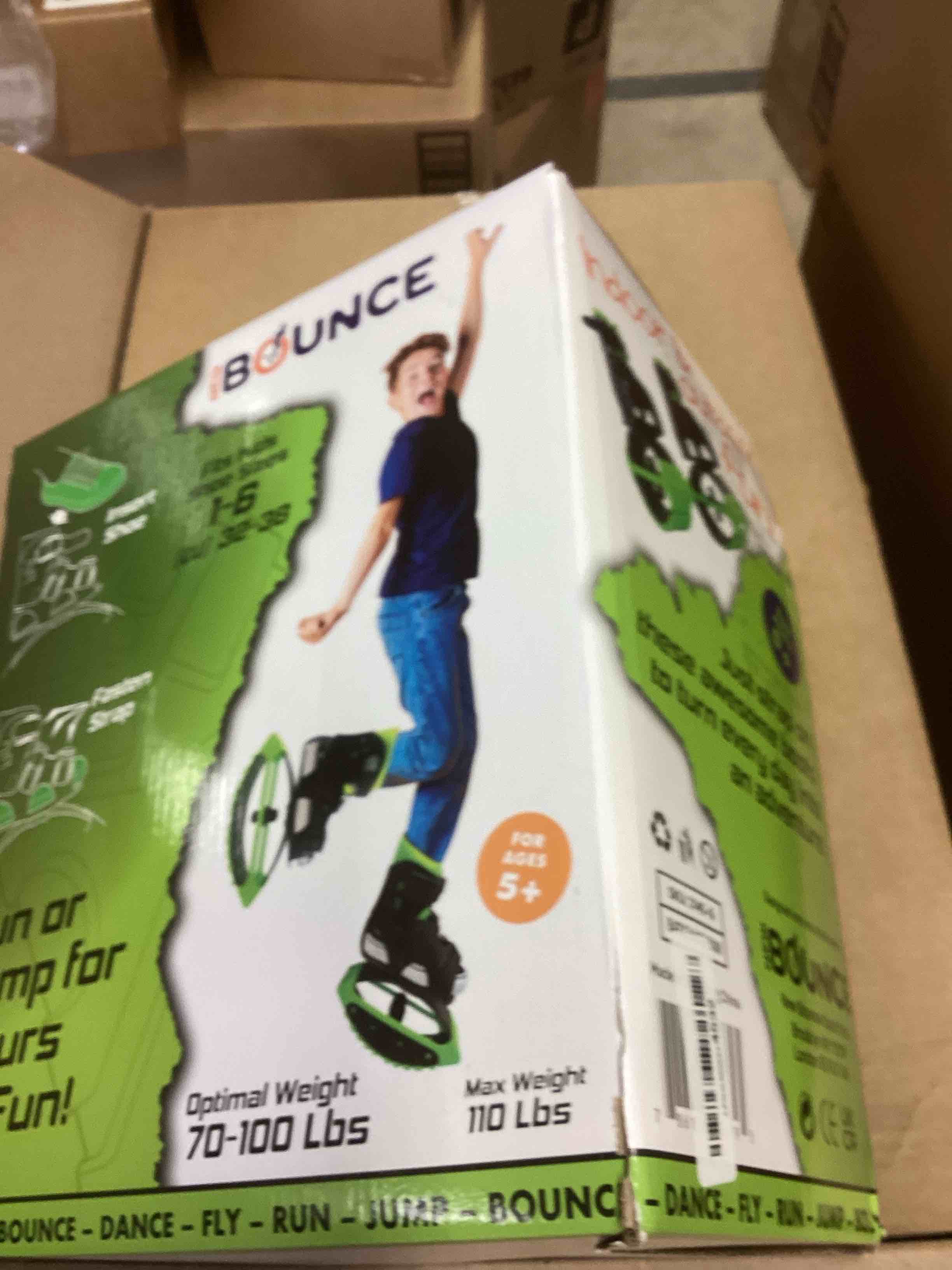 Condition photo showing New/Like New for New Bounce Jumping Shoes - Kangaroo Jumping Shoes for Kids - Exercise Moon Shoes - Bouncy Shoes for Ages 8-12 - Size 1-6 (32-38 EU) Green