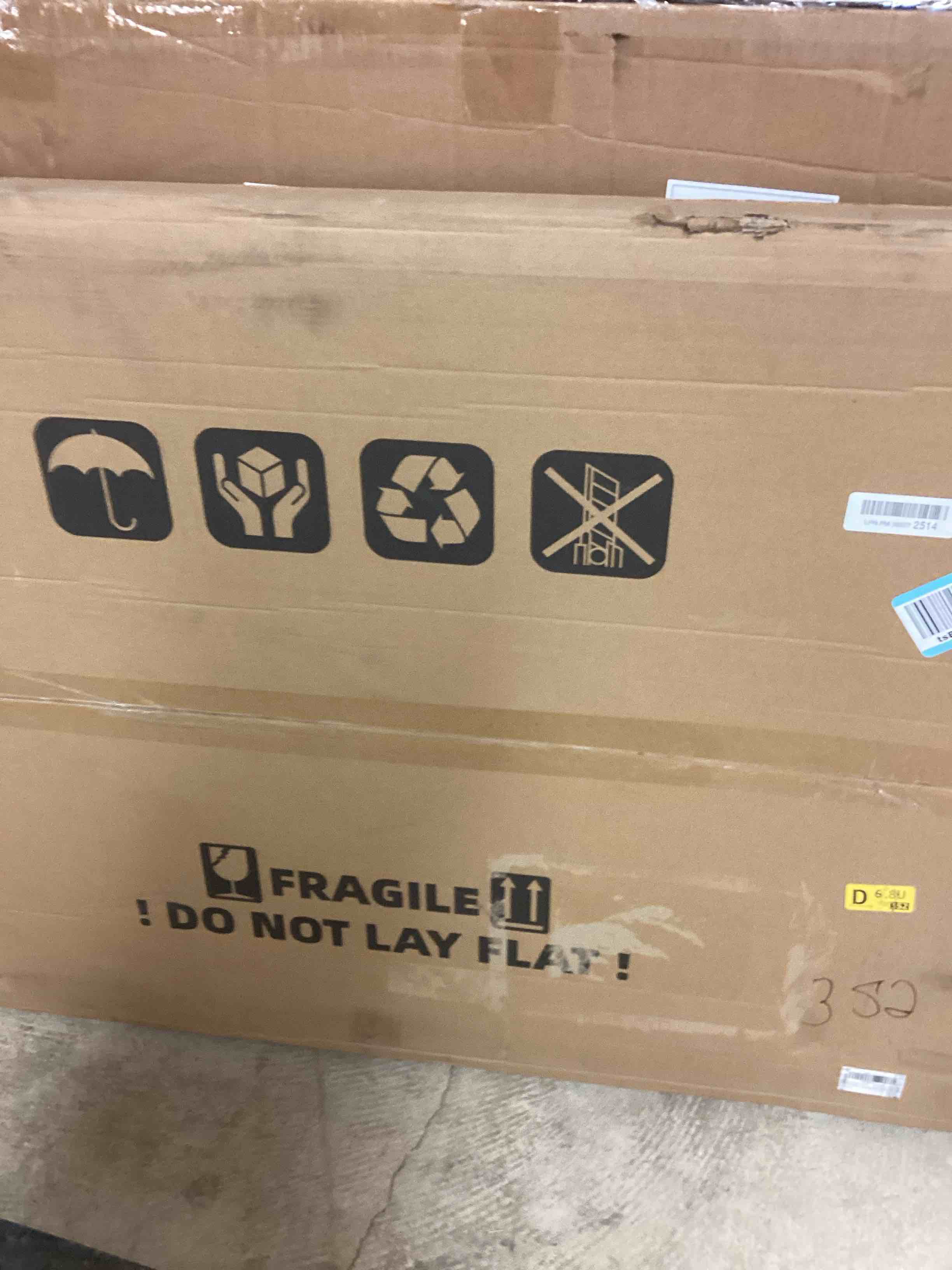 Condition photo showing New/Like New for 24x36 Poster Frame Set of 2, Rustic Brown Wood Style - Display 20x30 Picture with Mat or 24 x 36 Poster without Mat, Wall Mounting Horizontal and Vertical Rustic Brown 24x36 in