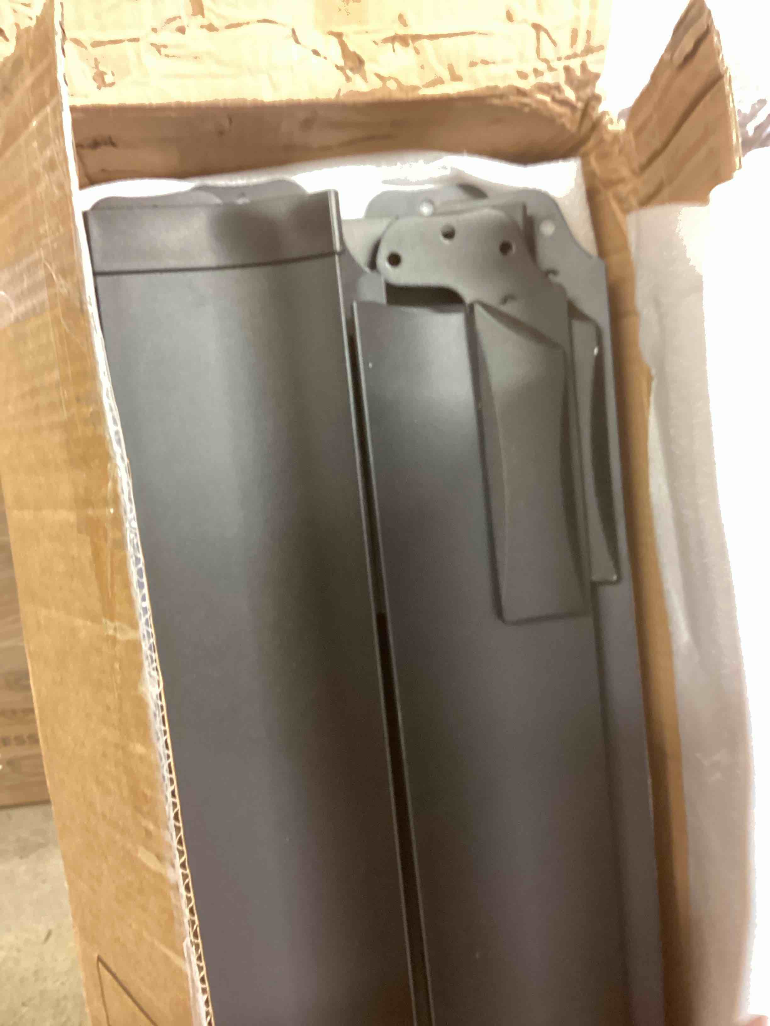 Condition photo showing As Is for 96 Inch Industrial Ceiling Fan - Large Ceiling Fan with DC Motor, 3 Downrods, 6-Speed Remote Control, 8 Reversible Aluminum Blades, Black Commercial Ceiling Fans for Shop/Gym/Warehouse/Garage