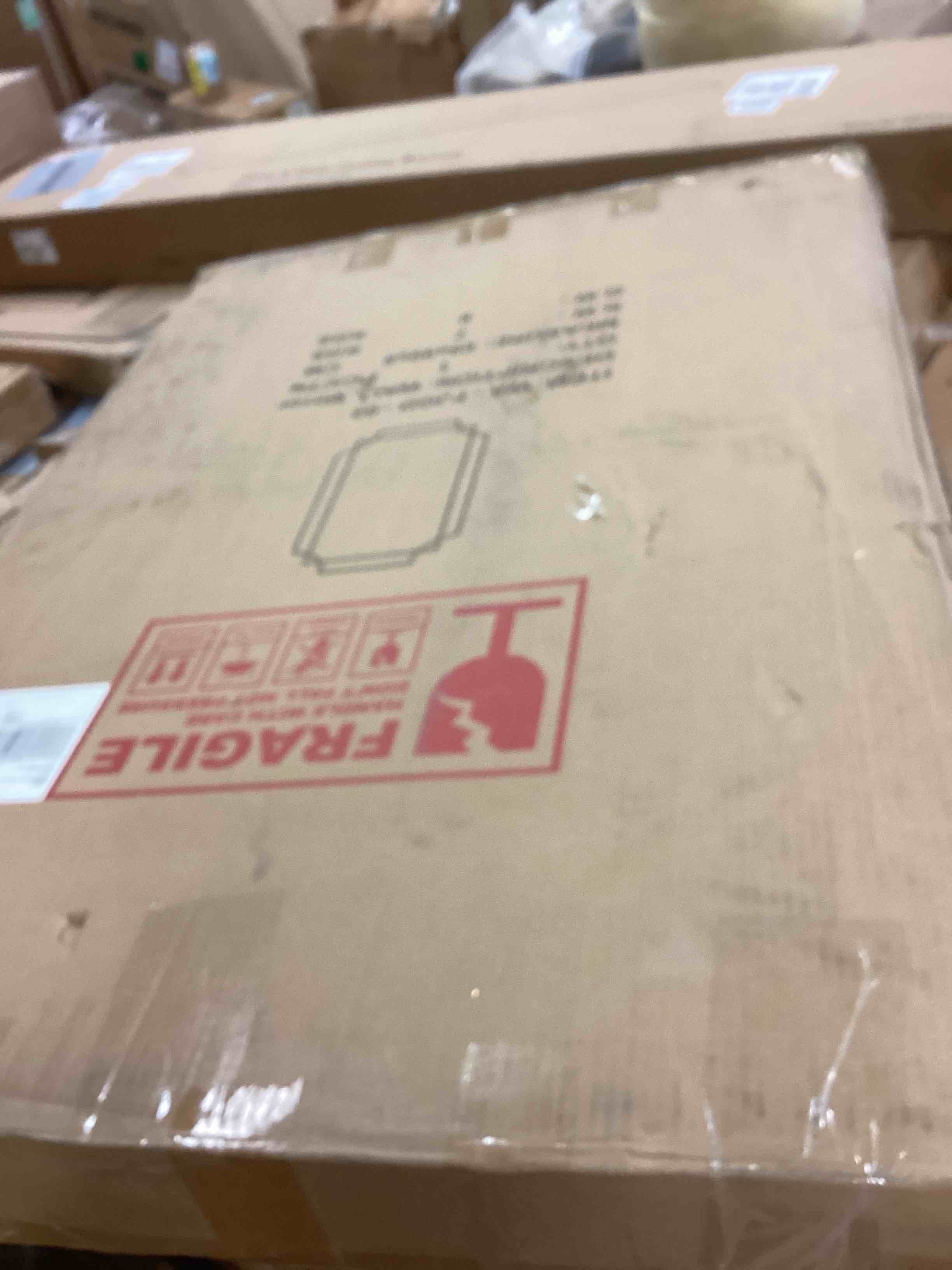 Condition photo showing New/Like New for Gold Bathroom Mirrors for Over Sink, 36"x24" Rectangle Vanity Beveled Mirror, Gold Elegant Decorative Mirrors for Wall, Modern Oblong Mirrors for Living Room Bedroom Fireplace Entryway 36"L x 24"W Gold