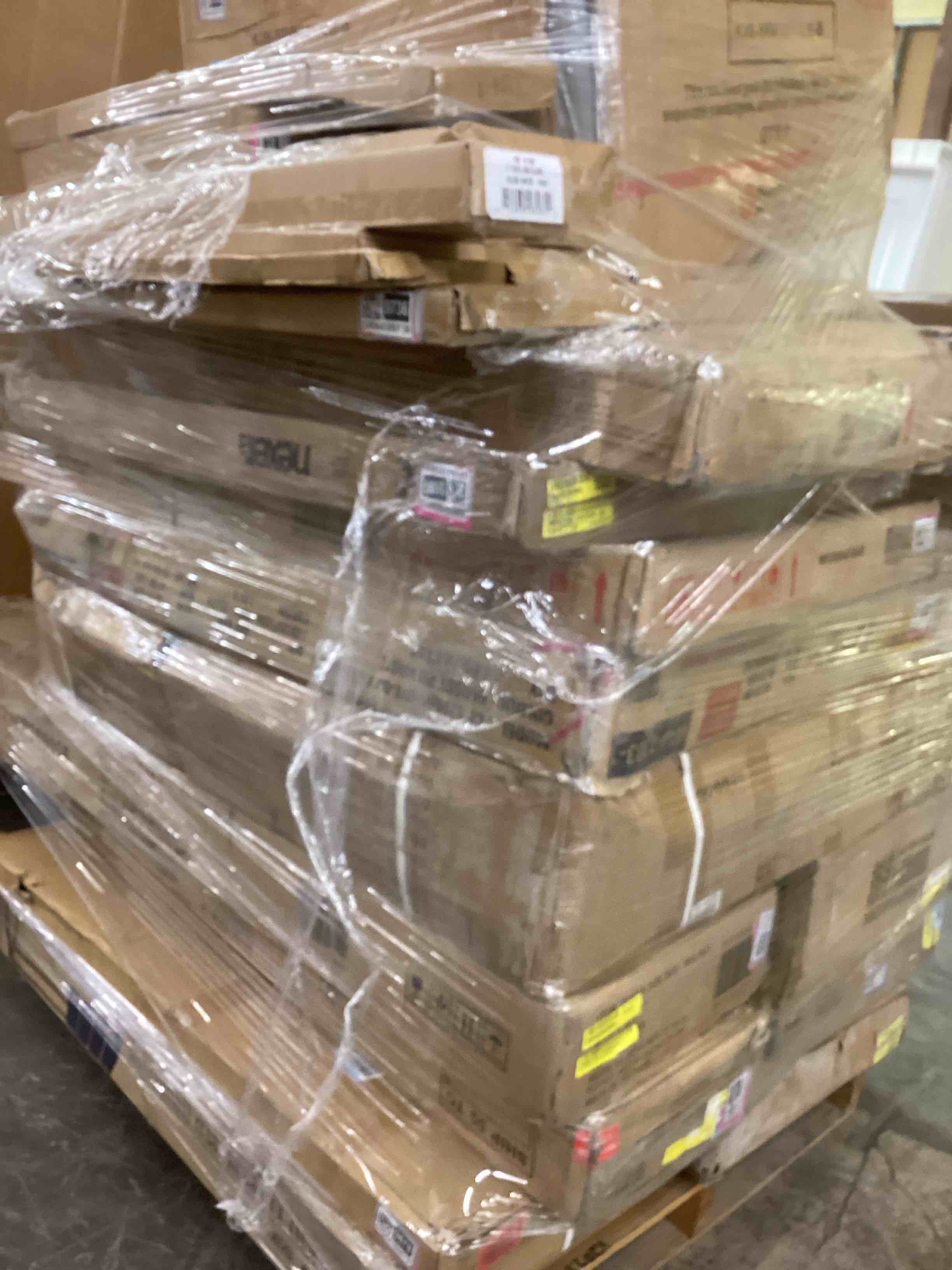 Condition photo showing As Is for assorted furniture items (diner chairs, side table,sofa and more)