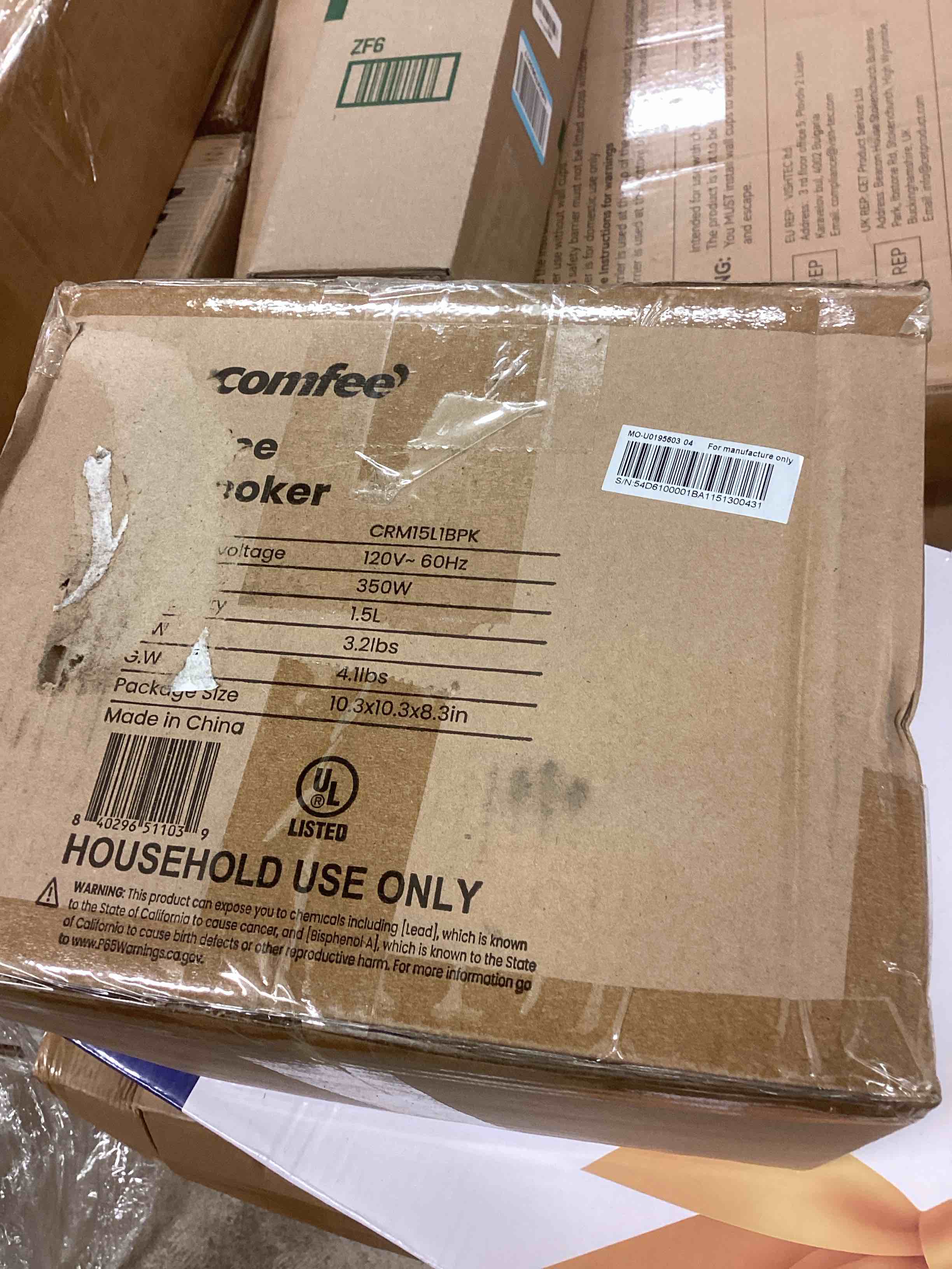 Condition photo showing New/Like New for COMFEE' Rice Cooker, 6-Cup Cooked/3-Cup Uncooked, Removable Non-Stick Bowl, for Soups, Stews, Grains&Oatmeal, One Touch, Black 3 Cups_Black
