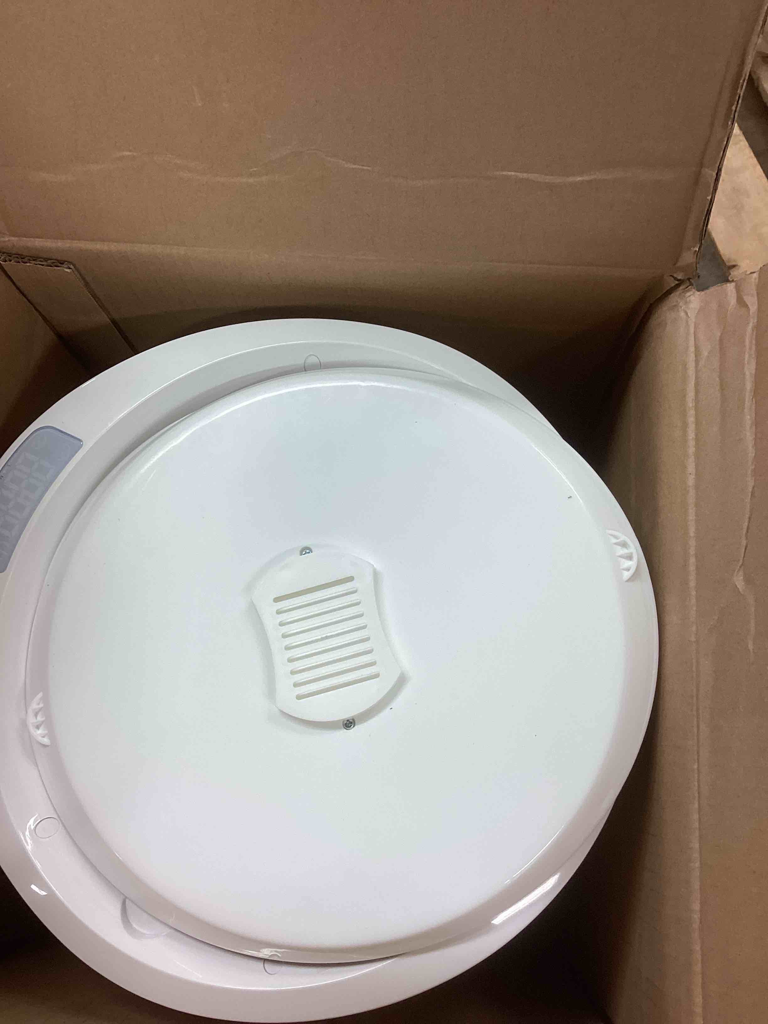 Condition photo showing As Is for Keenray Upgraded Towel Warmer Bucket, Large Towel Warmer with 3 Heating Modes, Heat Time 30/45/60/90 Min Adjustable and Up to 24 Hour Delay Timer, Towel Heater for Oversize Bathrobes Blankets, CL1Plus Clear White