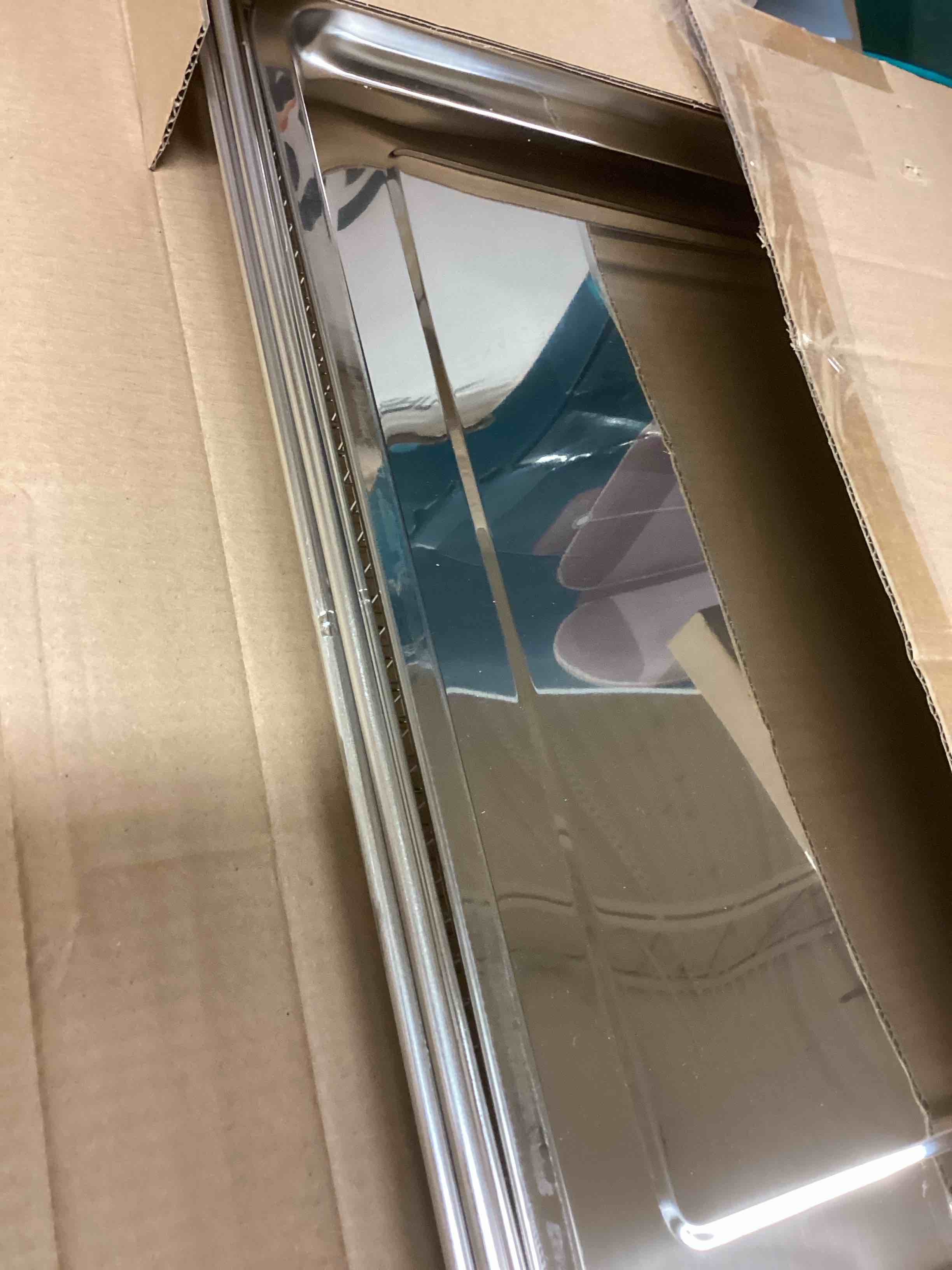Condition photo showing New/Like New for AFT27FRIG Air Fryer Tray Replacement Parts for Frigidaire Ready Cook 27" Air Fry Tray Air Fryer Basket FCWS2727AS Air Fryer Rack 304 Stainless Steel Electric Stove Range Wall Oven Shelf Rack 1 Pack