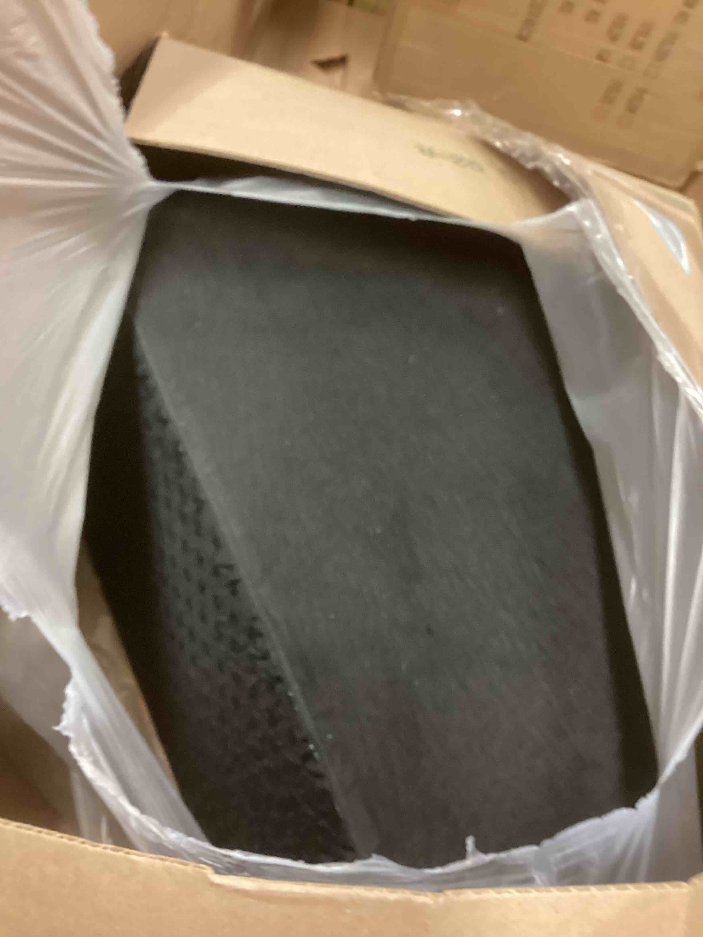 Condition photo showing As Is for Dog Stairs for Small Dogs, High Density Foam Dog Steps, Extra Wide Non-Slip Pet Ramp for High Beds Or Couch, Soft Doggie Ladder for Dogs Injured, Older Pets, Small Cats Fleece-Black 4 Steps