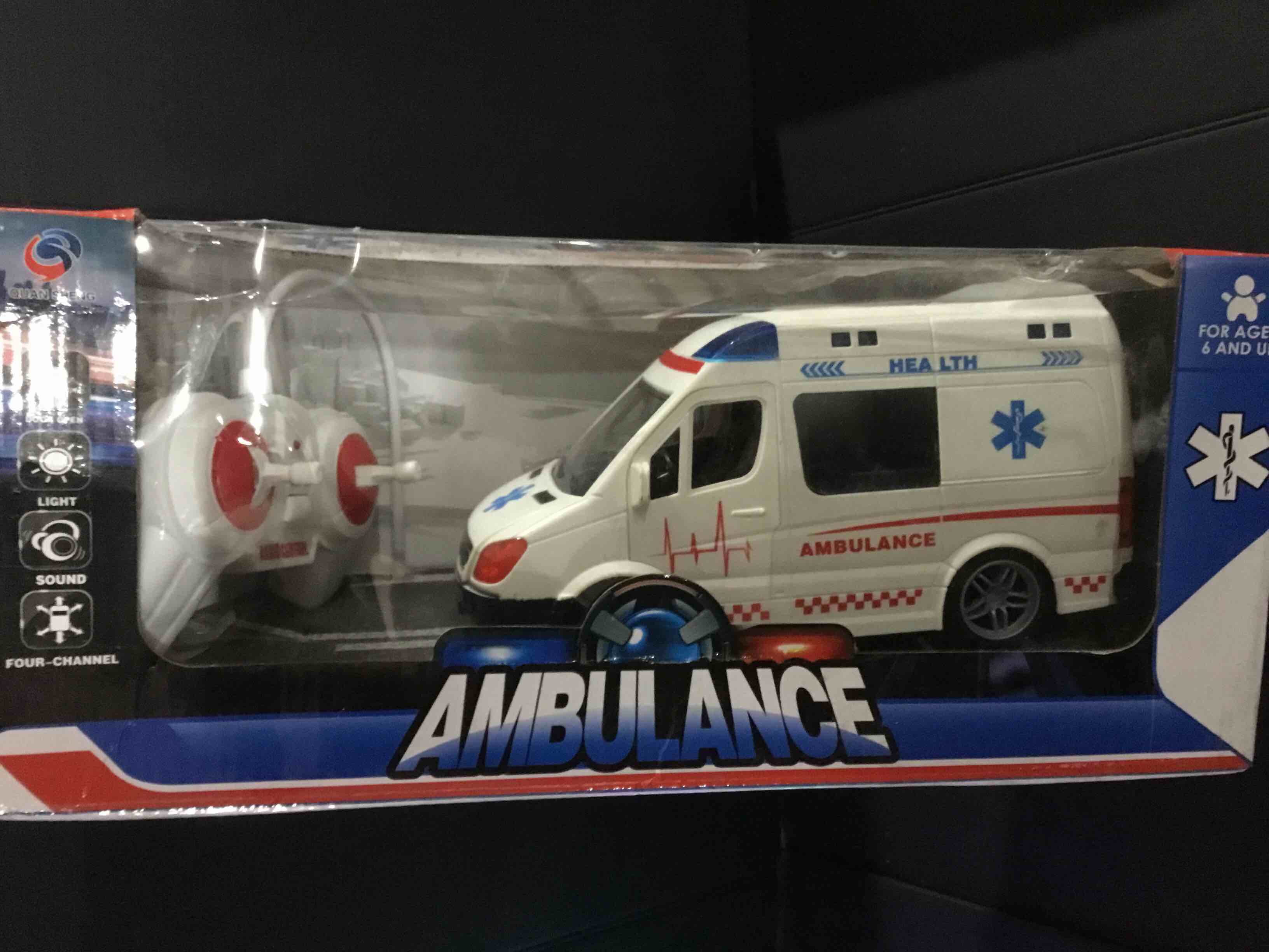 liberty imports large rc remote control rescue ambulance toy emergency vehicle w