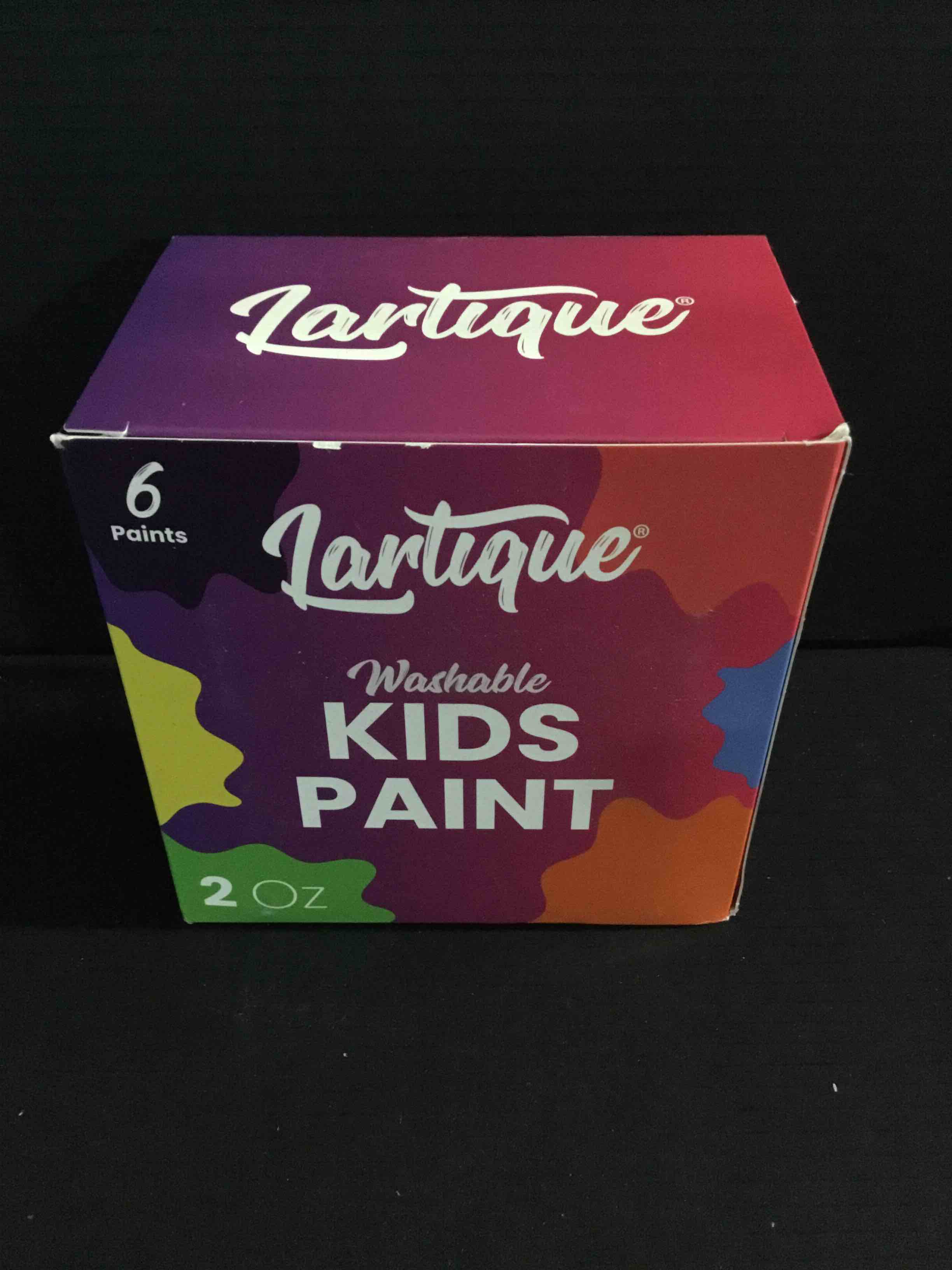 lartique washable kids paint 2 Oz 6 colors 
