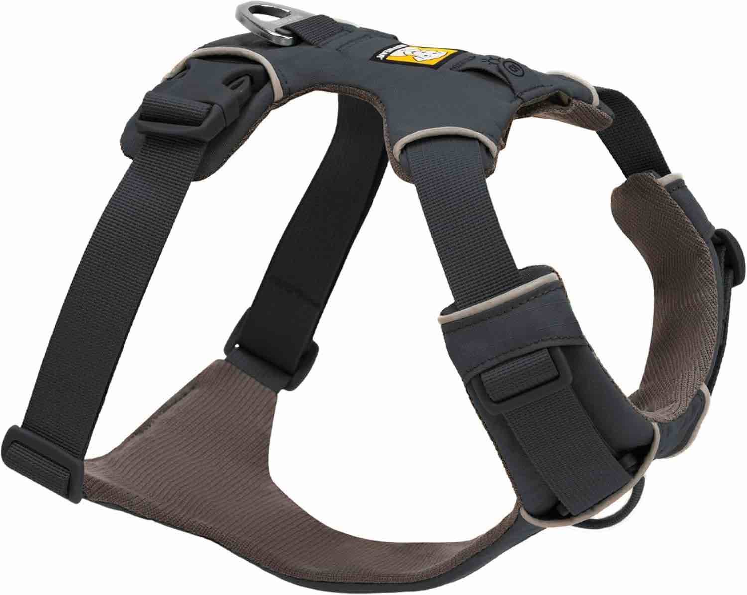 Ruffwear, Front Range Dog Harness, Reflective and Padded, No Pull Harness for Training and Everyday, Basalt Gray, Medium