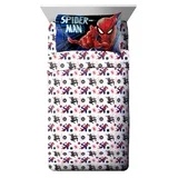 Marvel Comics Spiderman Blue 5-Piece Kids Reversible Twin Bedding Set, 100% Microfiber