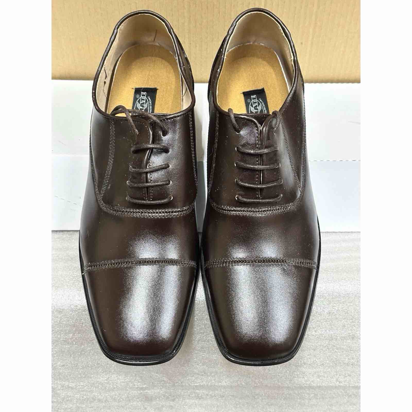 climate-x  men's dress cap toe style a0295 size 8, brown leather new msrp