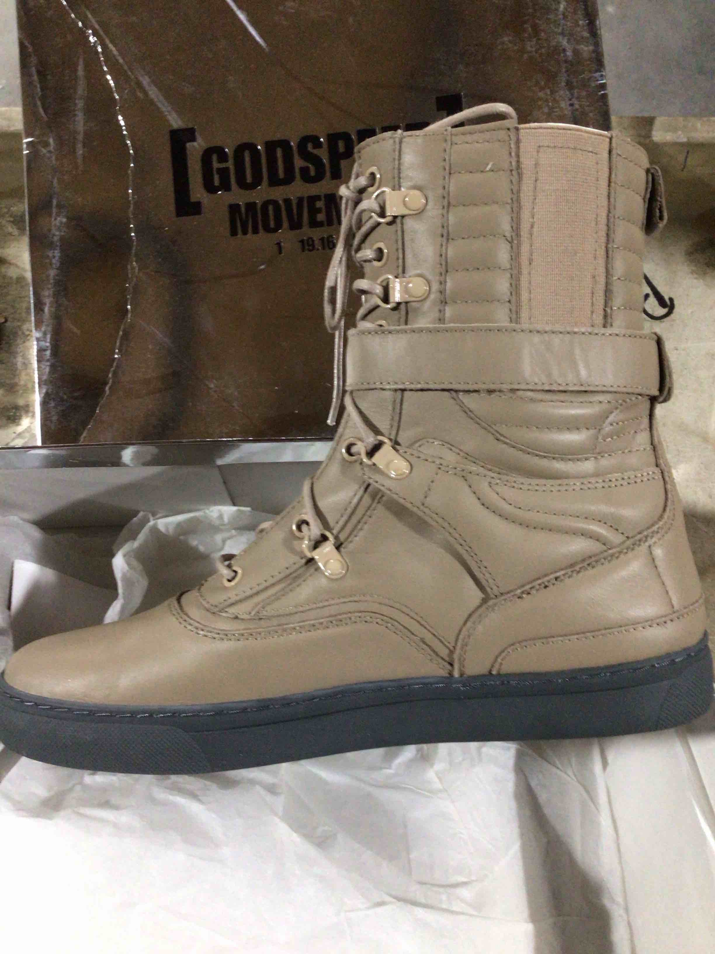 Condition photo showing New/Like New for GODSPEED MOVEMENT STYLE UP-1 BOOTS MENS, COLOR: KHAKI, SIZE 9.5
