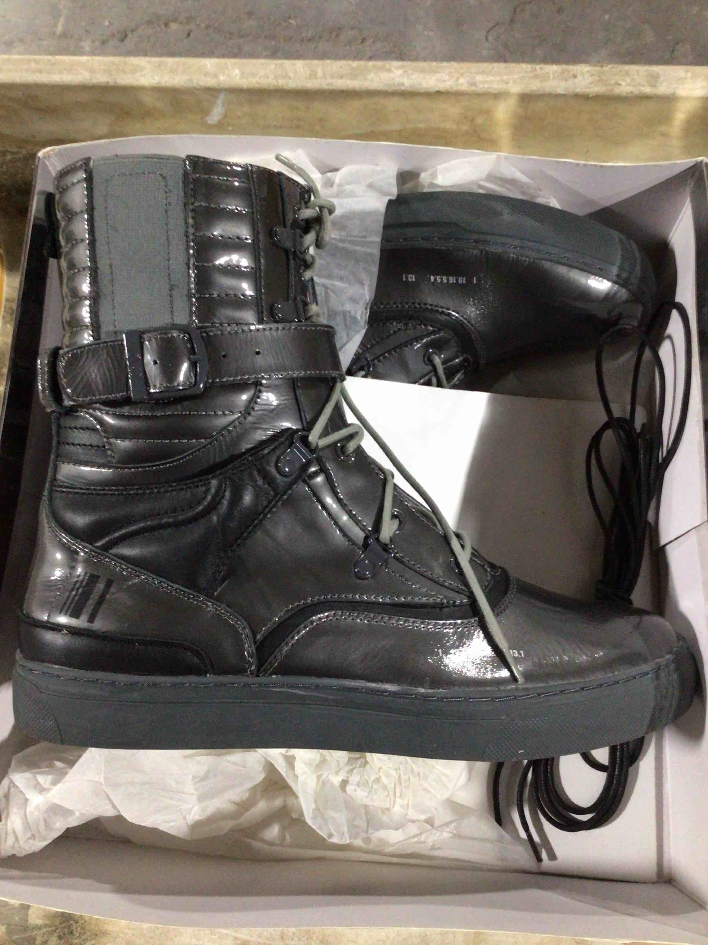 Condition photo showing New/Like New for GODSPEED MOVEMENT STYLE UP-1 BOOTS MENS, COLOR: GRAY & BLACK, SIZE 9.5