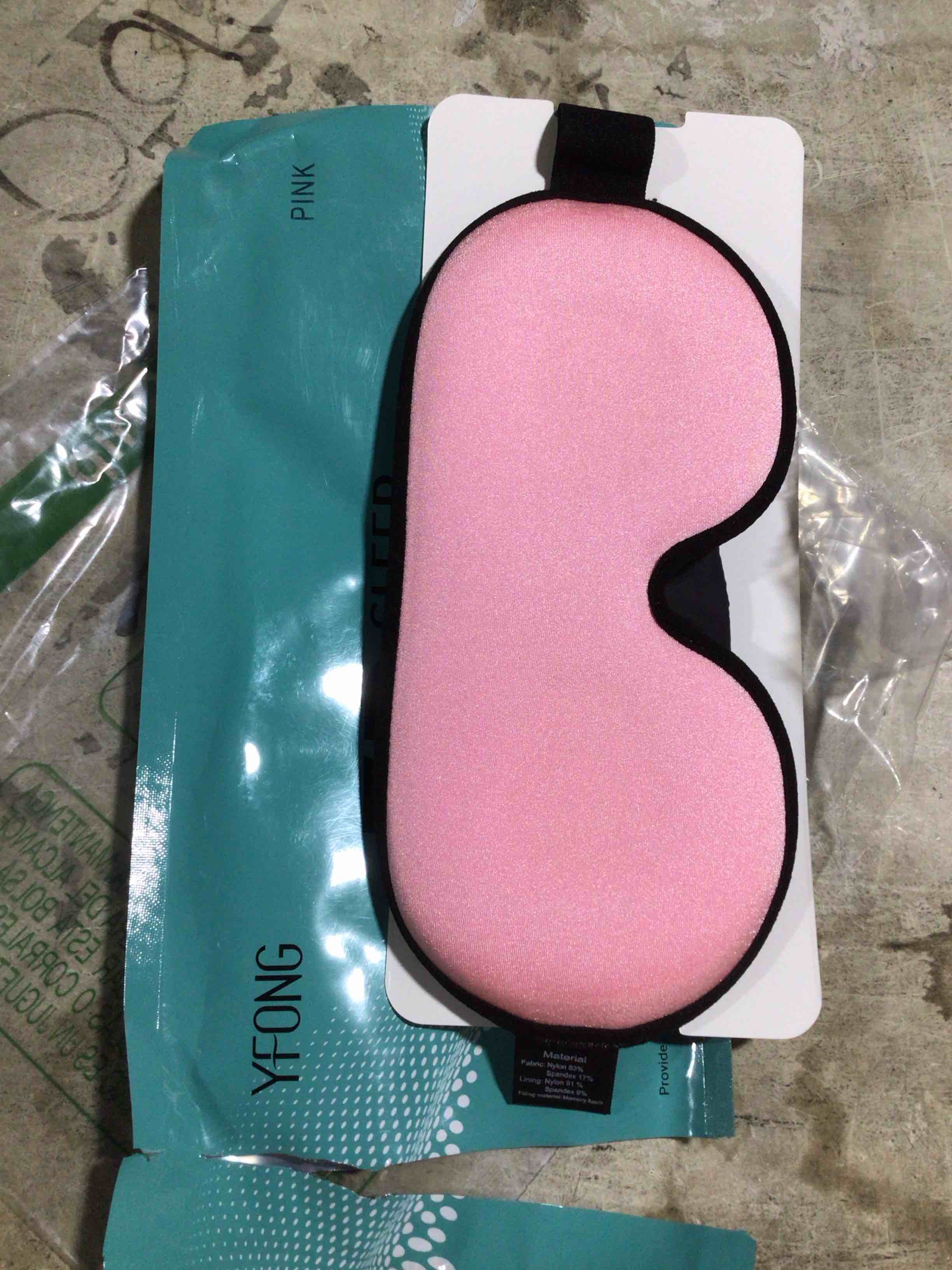 Condition photo showing New/Like New for YFONG Weighted Sleep Mask, Women Men 3D Eye Mask Blocking Lights Sleeping Mask (4.2oz/120g), Pressure Relief Night Sleep Eye Mask with Adjustable Strap, Eye Cover Blindfold for Travel Nap Yoga, Pink