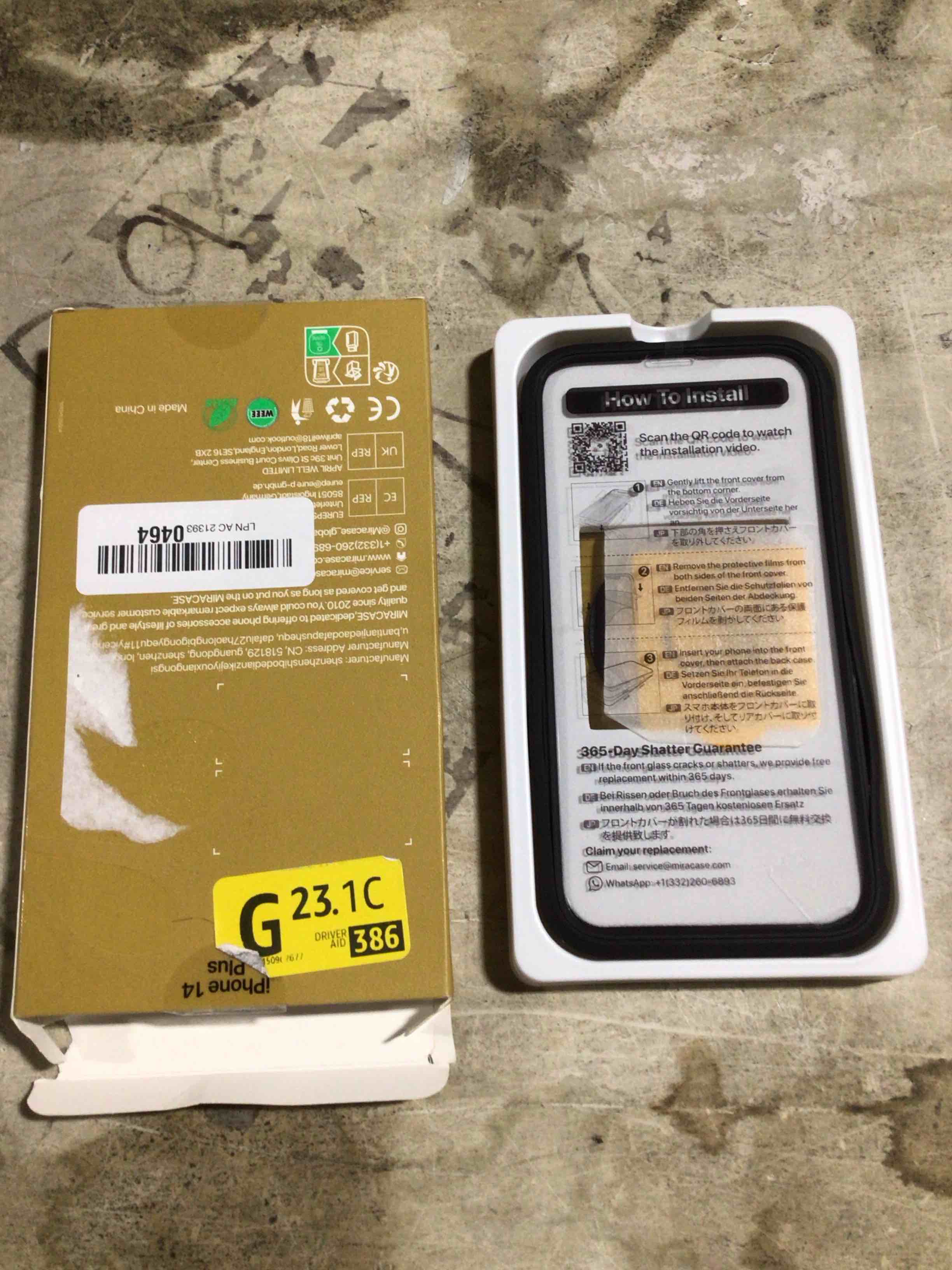 Condition photo showing Good Condition for Miracase Glass Series Designed for iPhone 14 Plus Case 6.7 inch, 2023 Upgrade Full-Body Magnetic Clear Case with Built-in 9H Tempered Glass Screen Protector,Compatible with MagSafe,Black iPhone 14 Plus Magnetic Classic Black