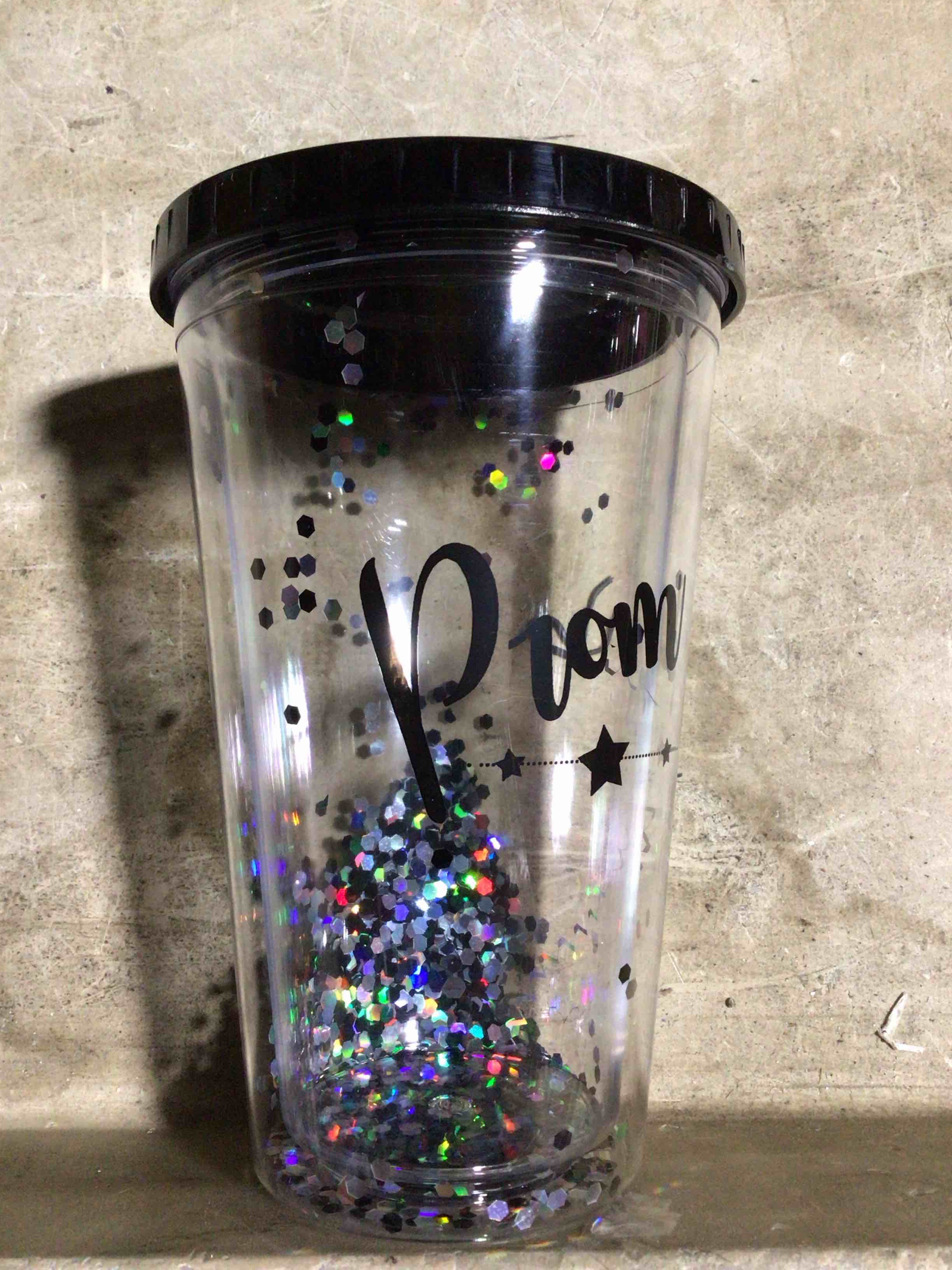 Condition photo showing New/Like New for item CUPBSC TTF IMPRINTED PROM 16OZ DBLE WALL PLAS TUMBLER W/STRW,  50 Pcs
