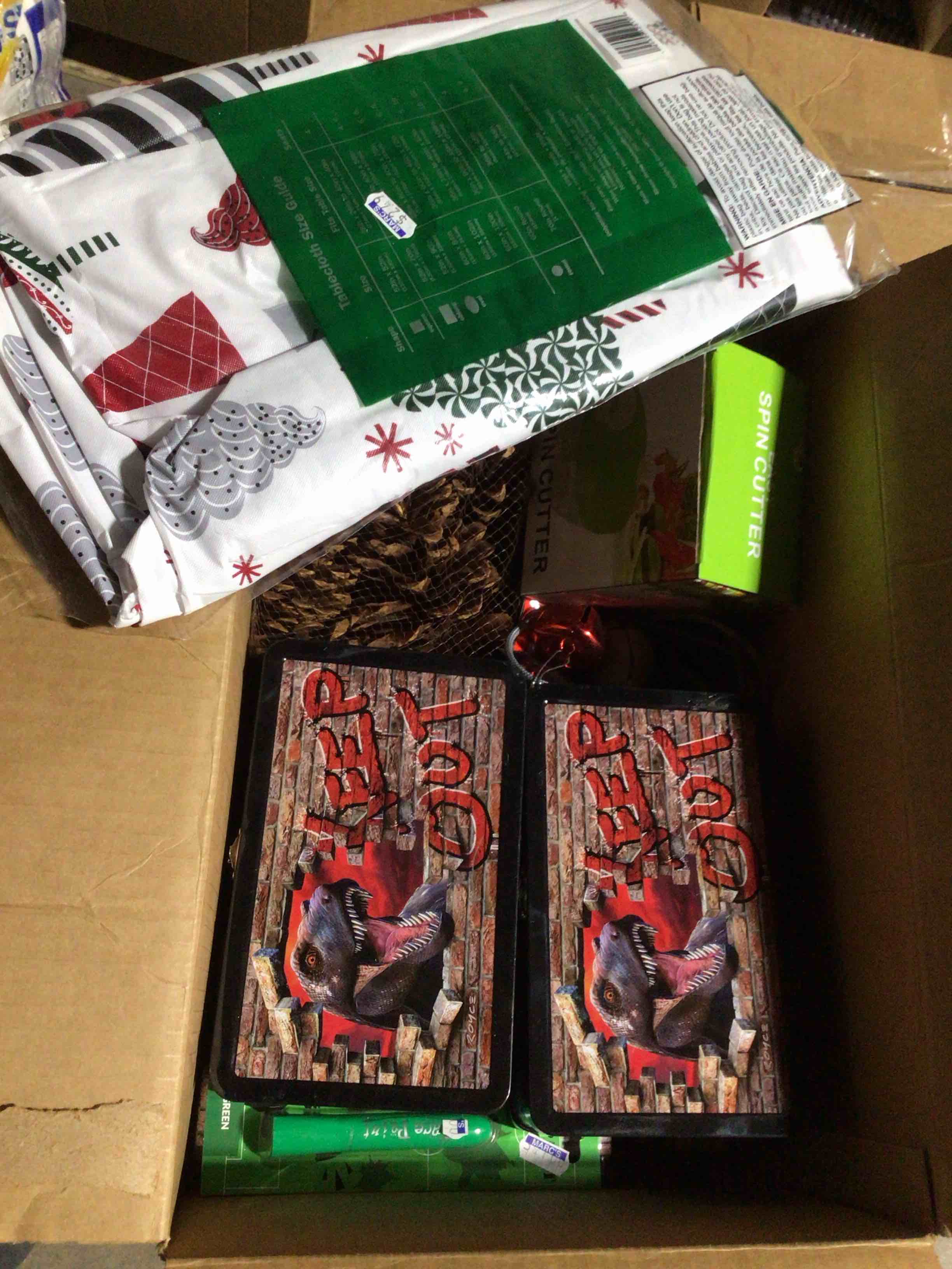 box lot of miscellaneous items 