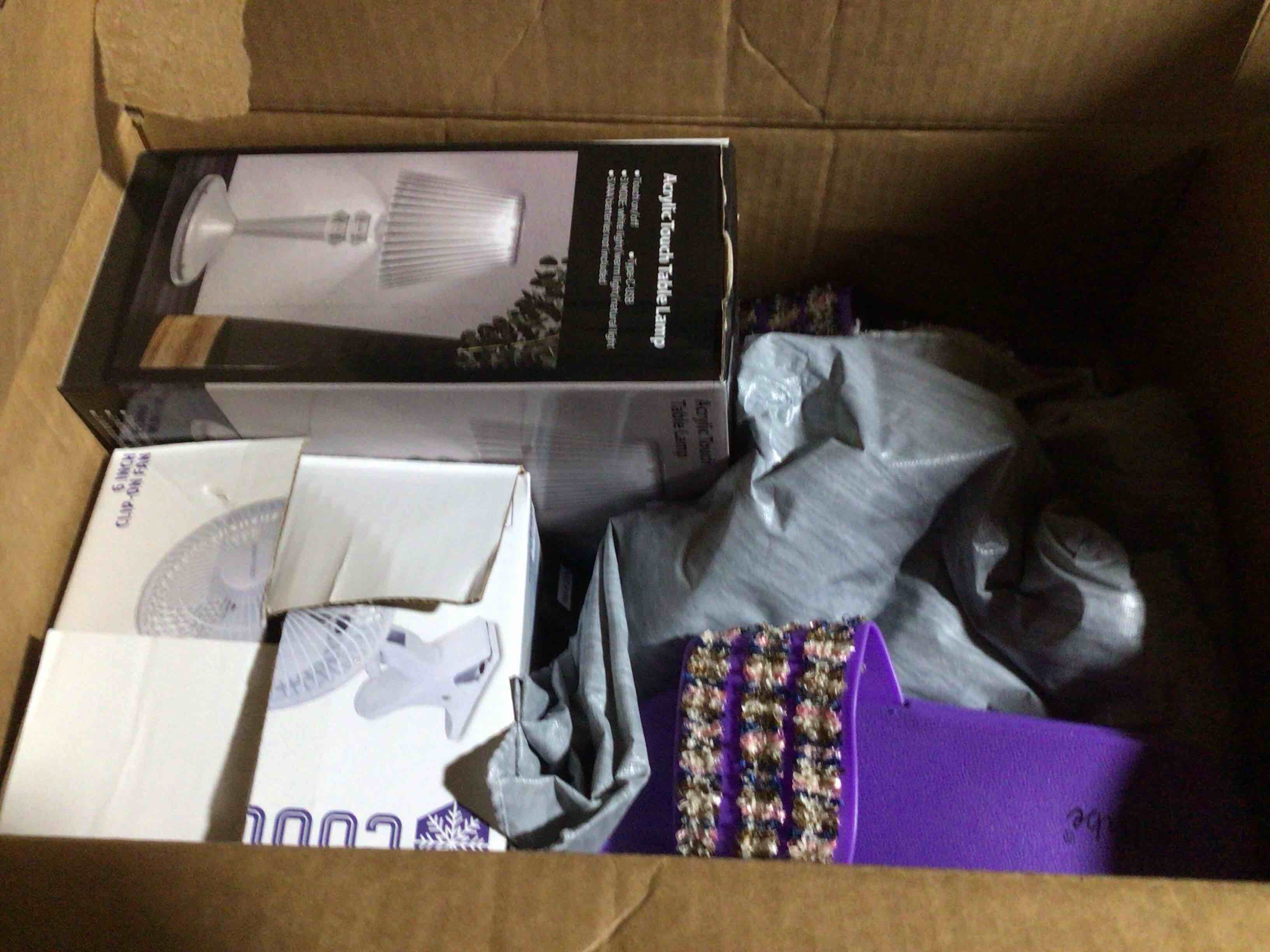 box lot of miscellaneous items 