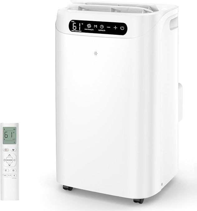 HUMHOLD 14000 bt Portable Air conditioner timer-white 10,000 Btu 
