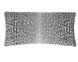 Antelope Lumbar Pillow Cover - Animal Print - Blue and White Pillow - Fawn, Deer 52in x 20in