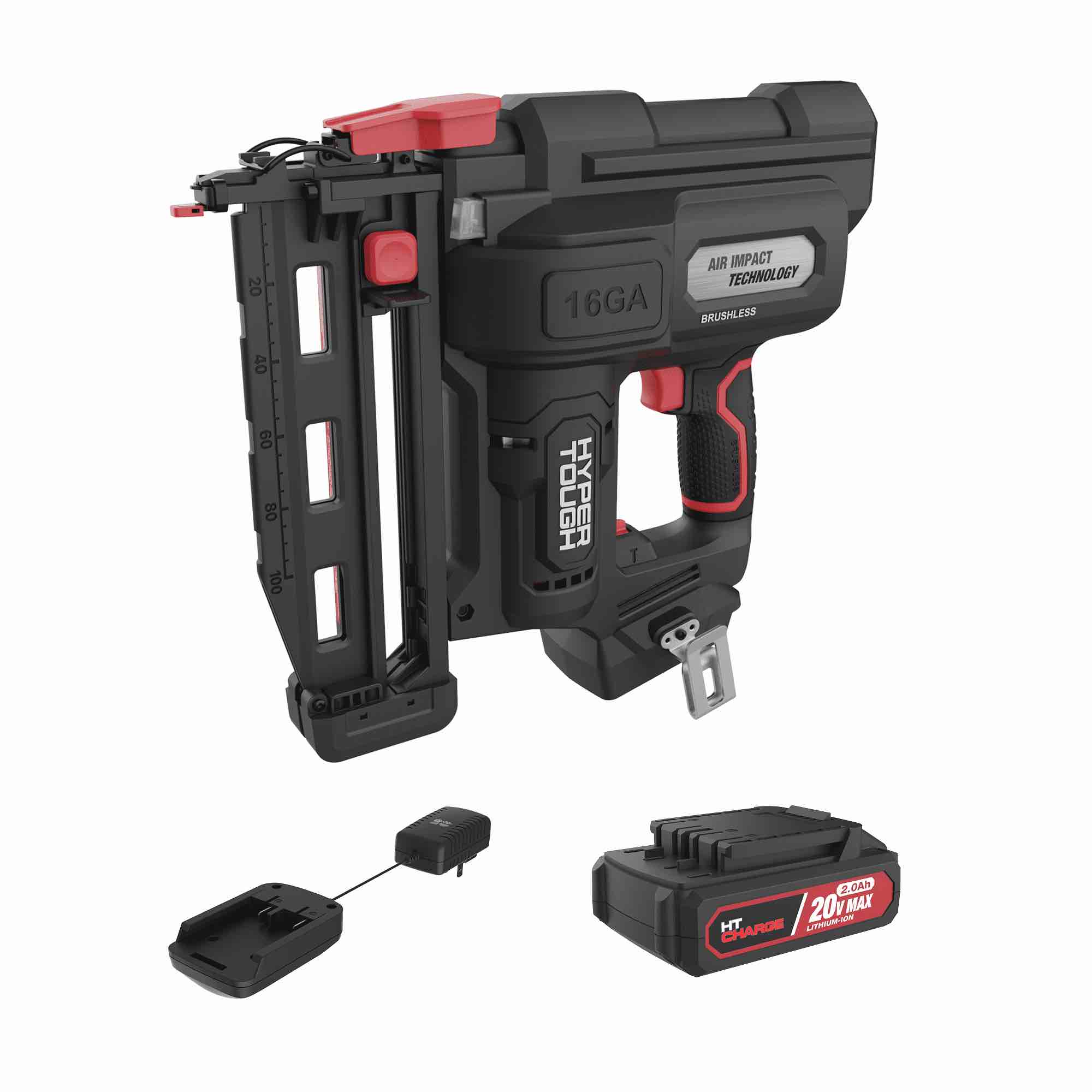 hyper tough 16 gauge cordless finish 20V BL 16G NAILER