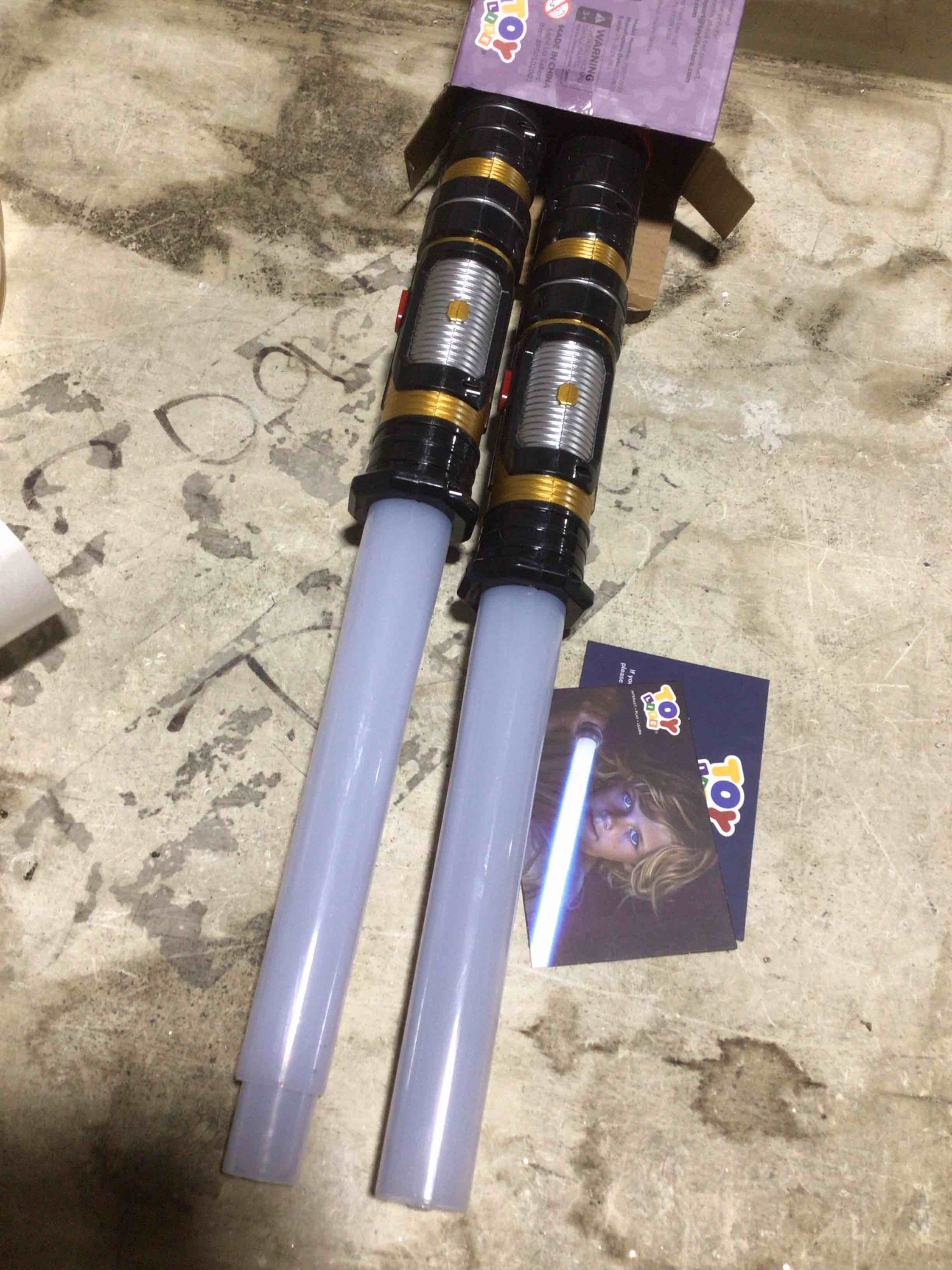 Condition photo showing As Is for TOY Life 2 Pack Dark Saber Light a Saber for Kids Light up Sword LED Lightsavers Inquisitor Light Up Swords for Kids Sable de Luz Sound Retractable Attachable 2-Pack