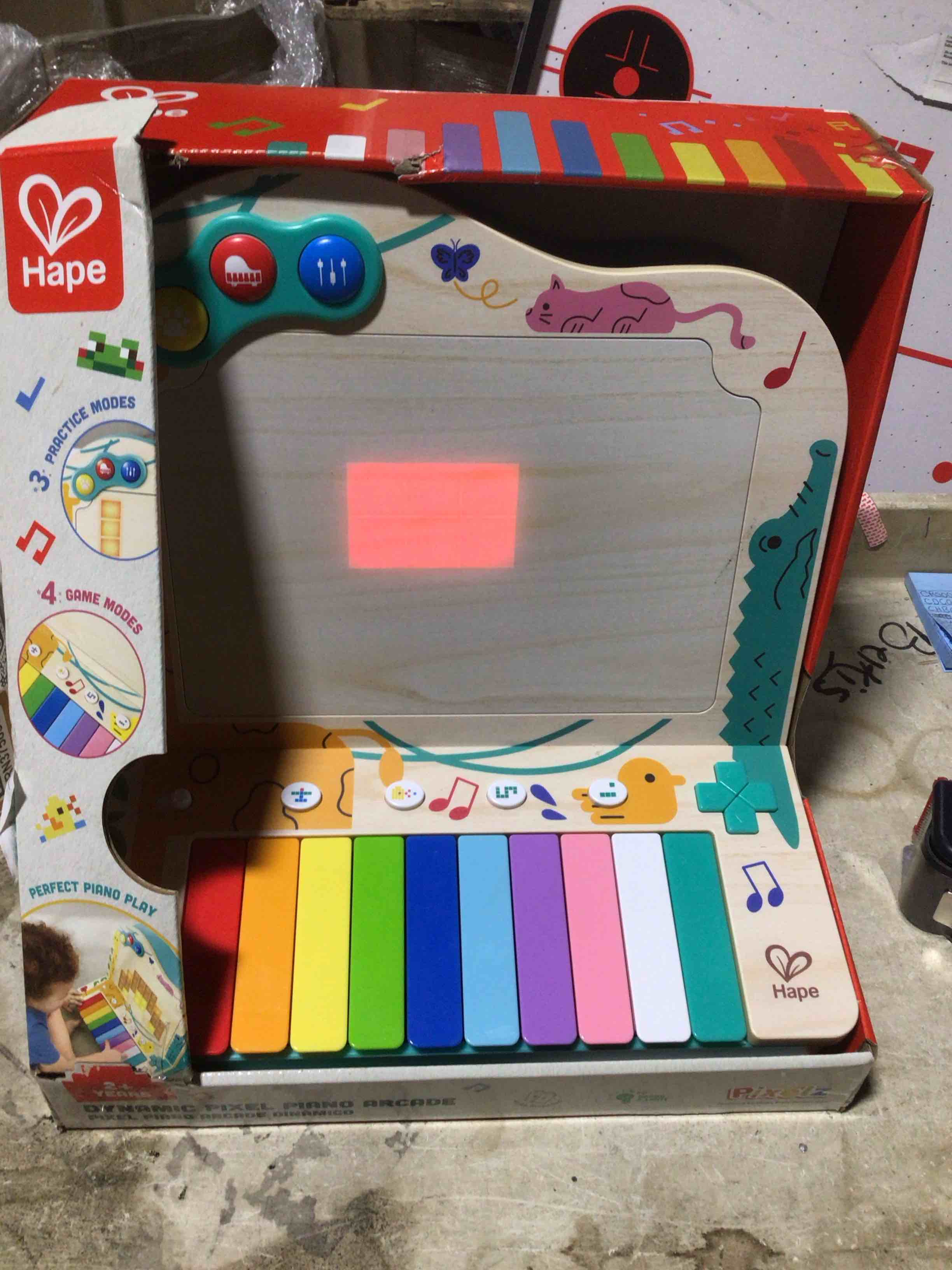Condition photo showing Good Condition for Hape Music Toys Dynamic Pixel Piano Arcade