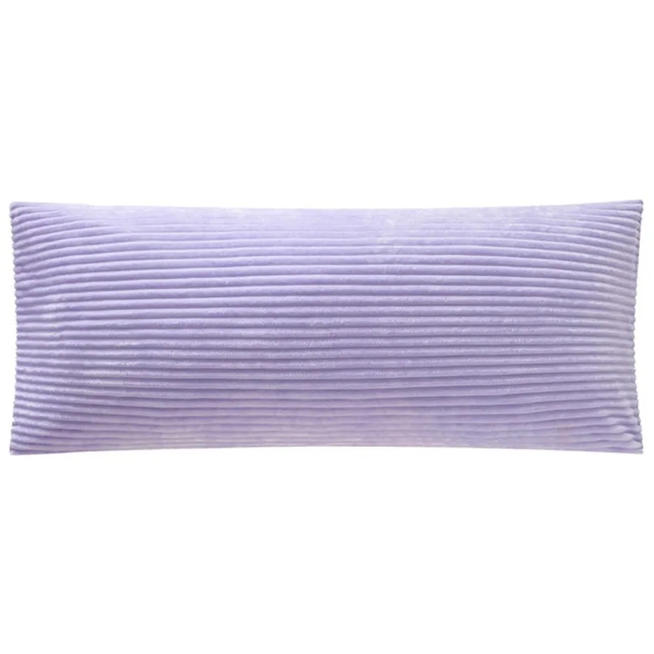 Your Zone Ribbed Body Pillow With Removeable Cover, 48 x 20 in - Lilac Bud 