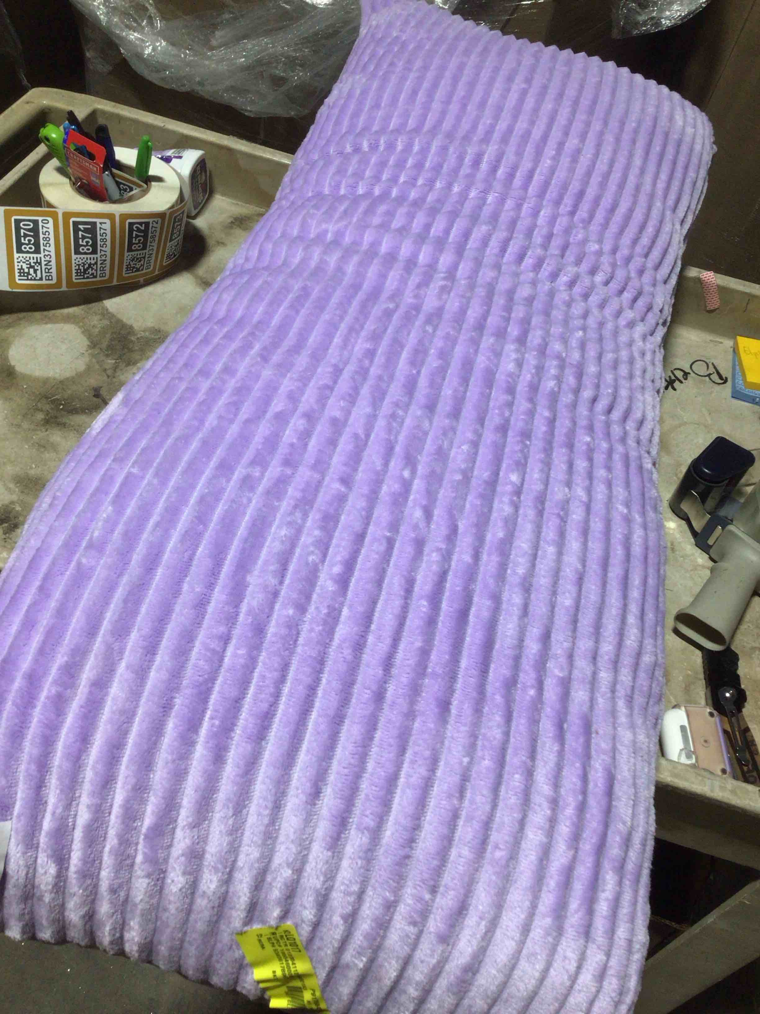 Condition photo showing Good Condition for Your Zone Ribbed Body Pillow With Removeable Cover, 48 x 20 in - Lilac Bud 
