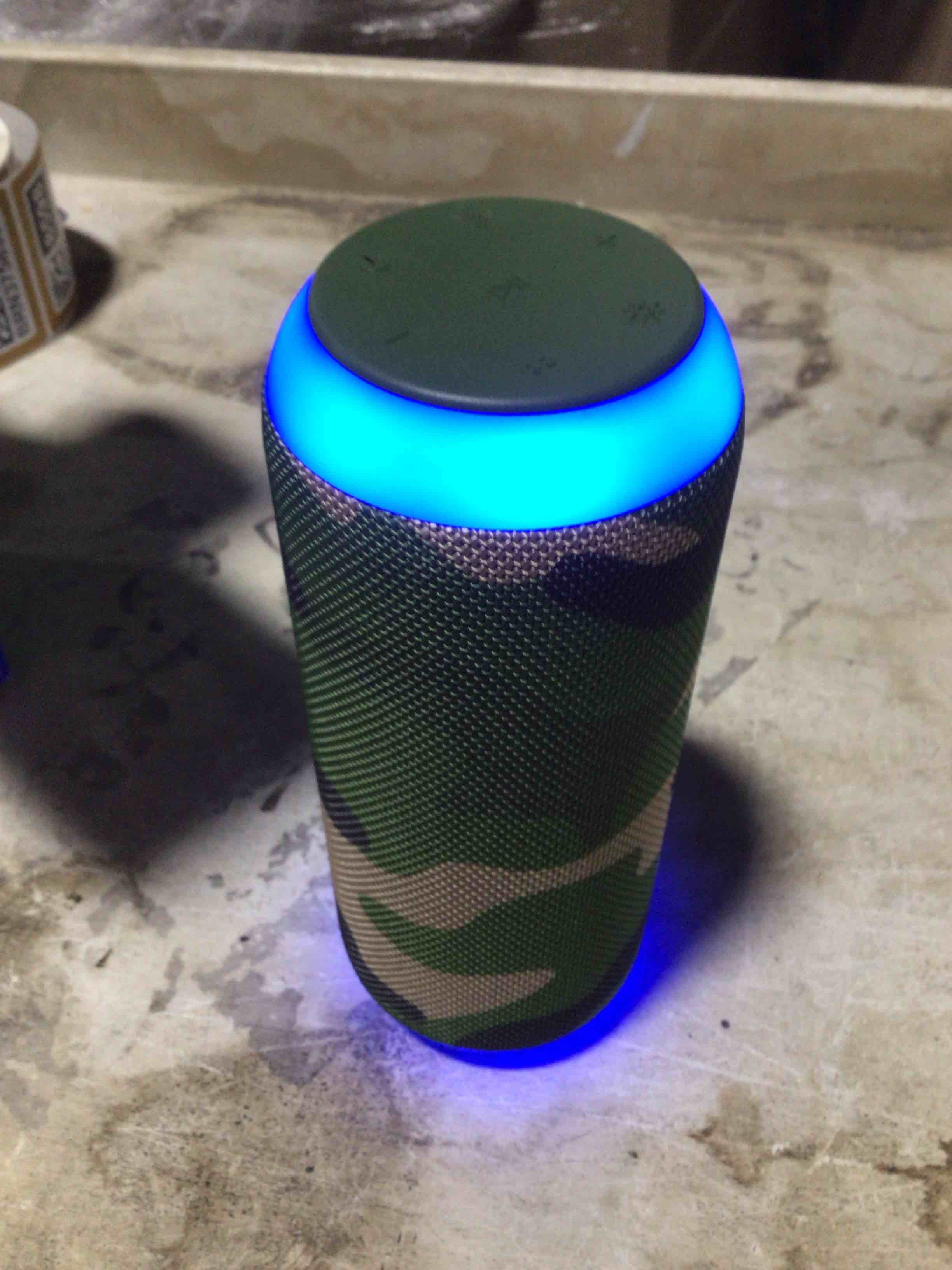 Condition photo showing Good Condition for onn Large Rugged Speaker with Bluetooth Wireless Technology and LED Lighting, Camo