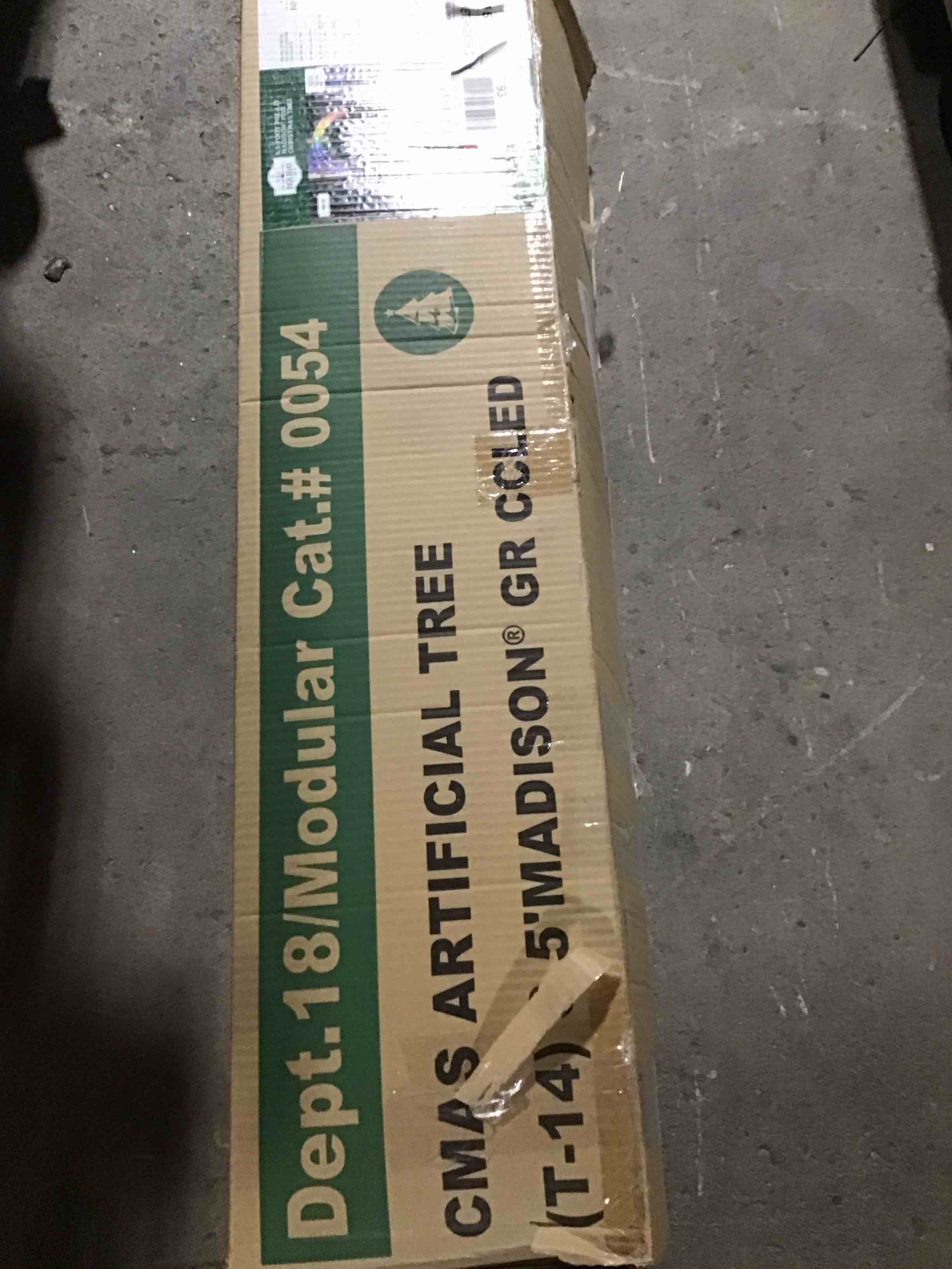 Condition photo showing New/Like New for 6.5-FT PRE-LIT MADISON PINE WHITE ARTIFICIAL CHRISTMAS TREE WITH BLUE COLOR LIGHTS