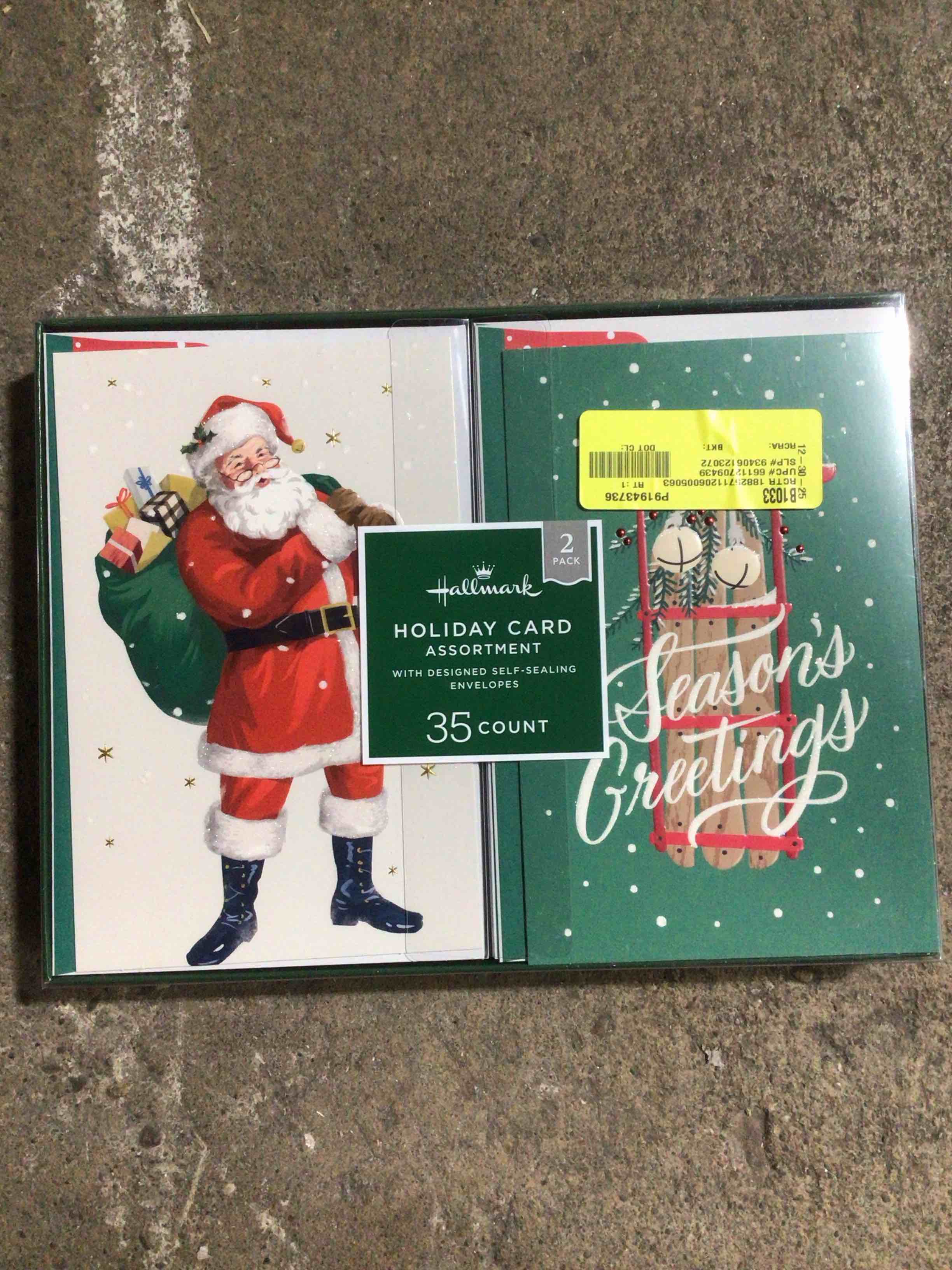 hallmark assorted holiday christmas cards, 35 pk.