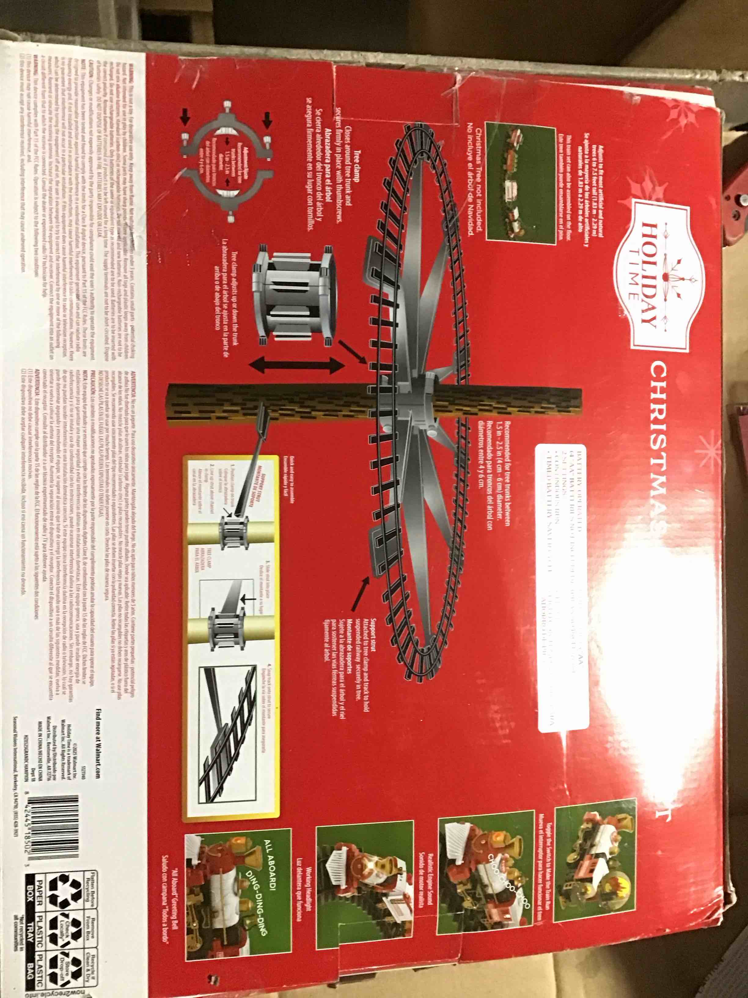 Christmas Train Set, Christmas Decorations Indoor, Train Toys with Light & Sound & Smog, Hanging Christmas Train Sets for Around The Tree for Toddlers Kids Boys Girls 3 4 4-8 Visit the Bextcery Store
