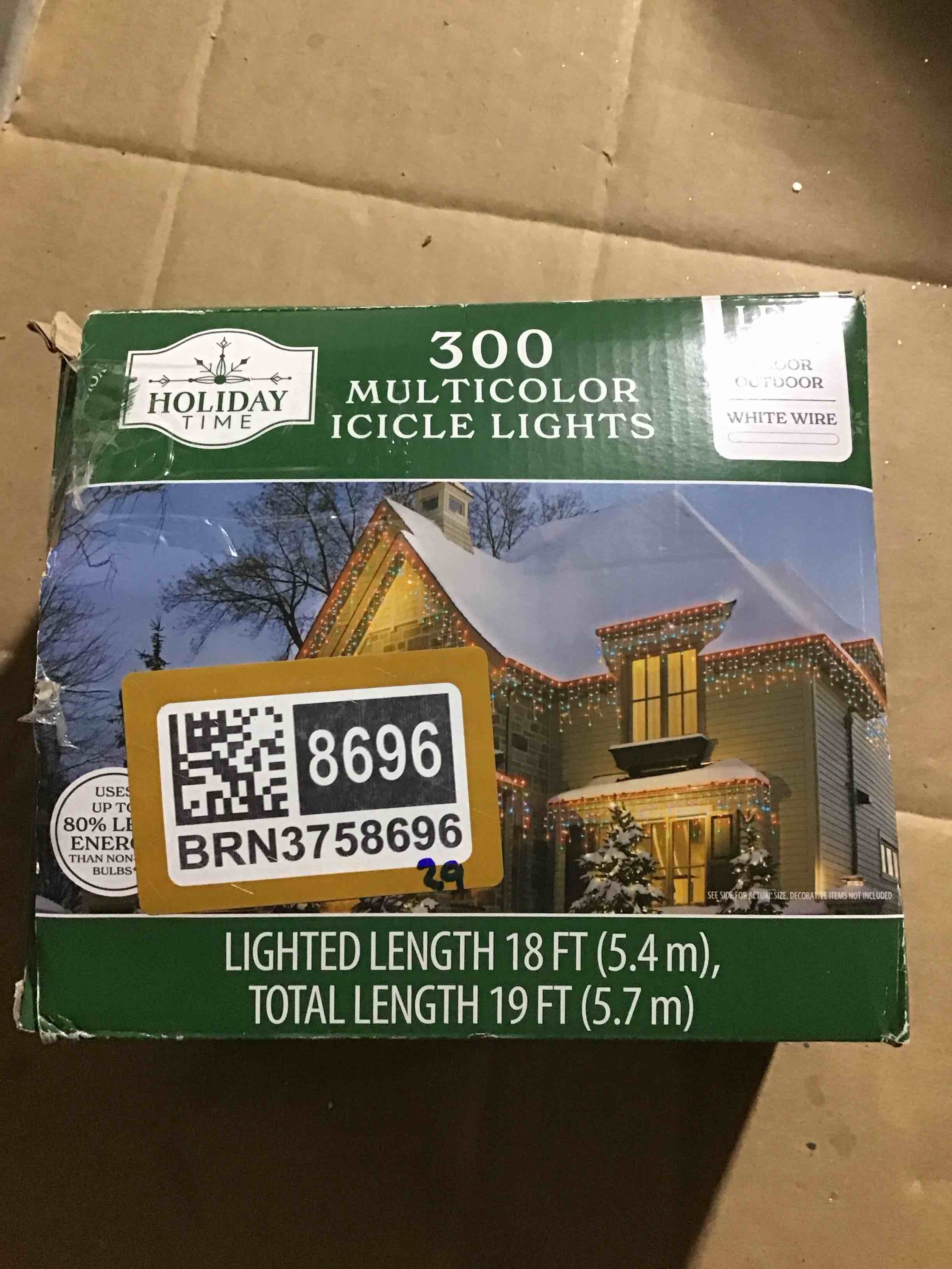 Holiday Time 300 Multi- Color Icicle Lights