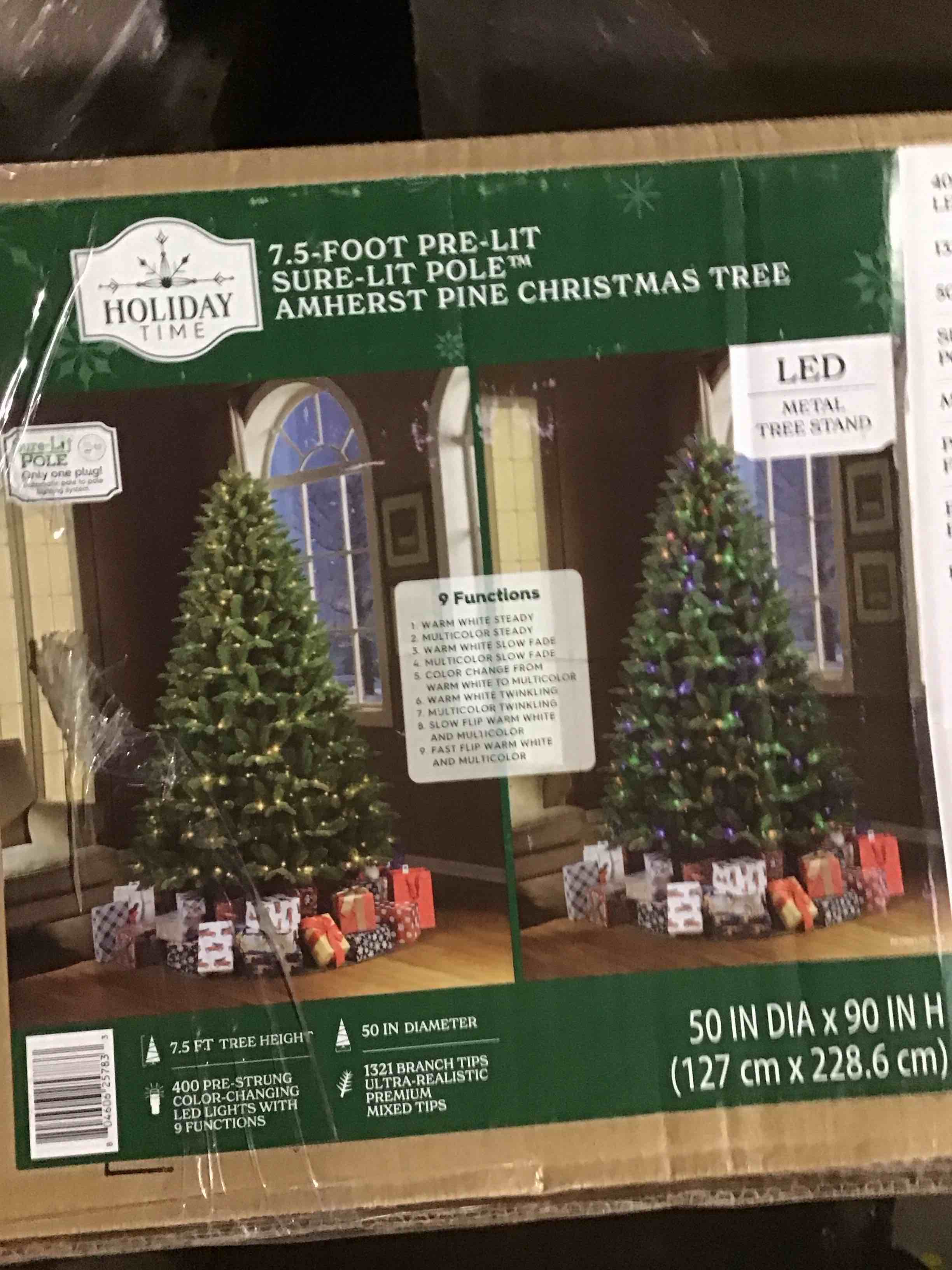 National Tree Company 7.5 ft Pre-Lit Downswept Douglas Fir Full Artificial Christmas Tree, 750 Clear Lights, 1867 Tips, Includes Stand, Green