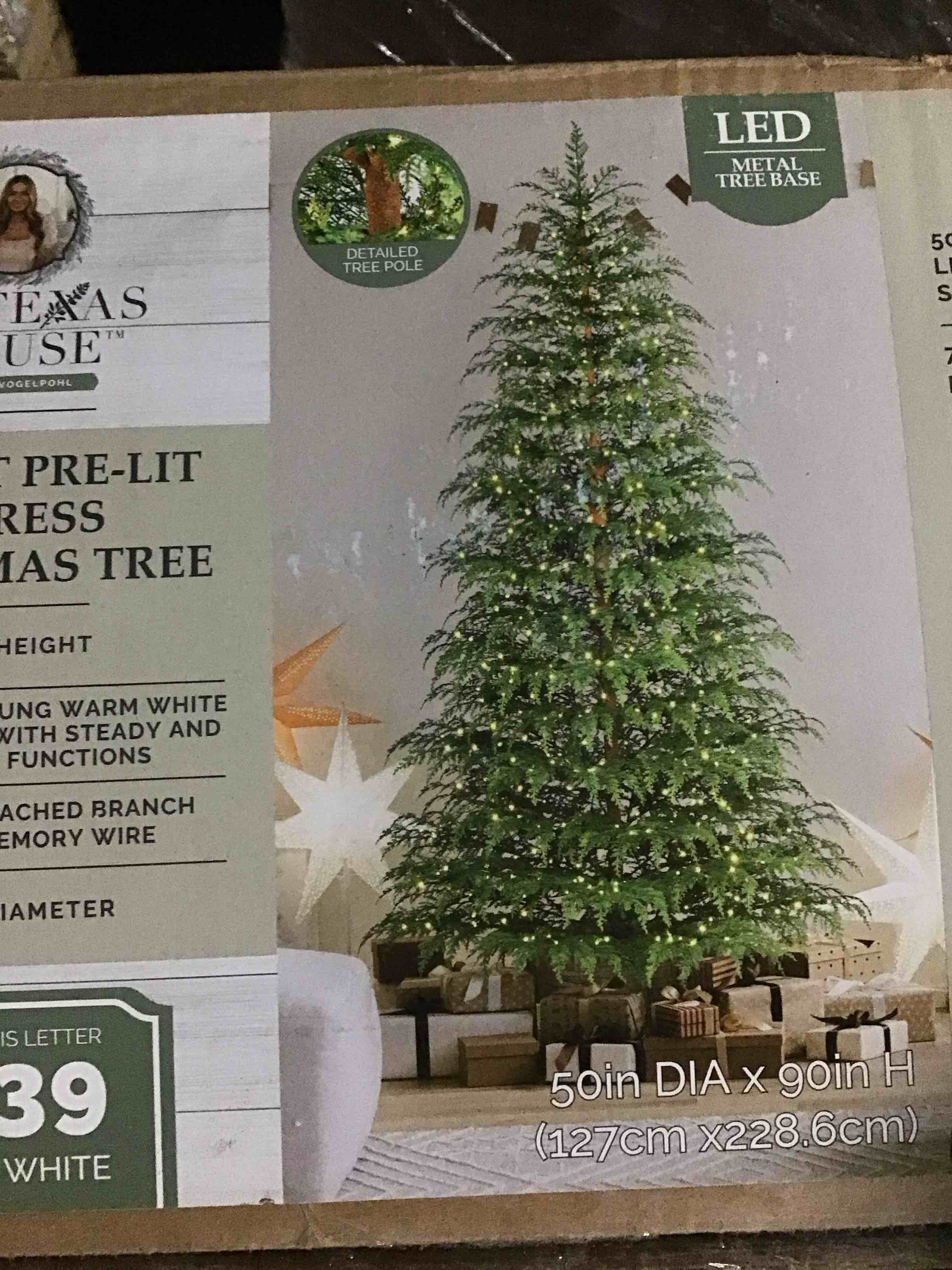 Best Choice Products Pre-Lit Cedar Cypress Christmas Tree w/Twinkling Lights, 7.5ft Lighted Artificial Holiday Décor, White & Multicolored LEDs