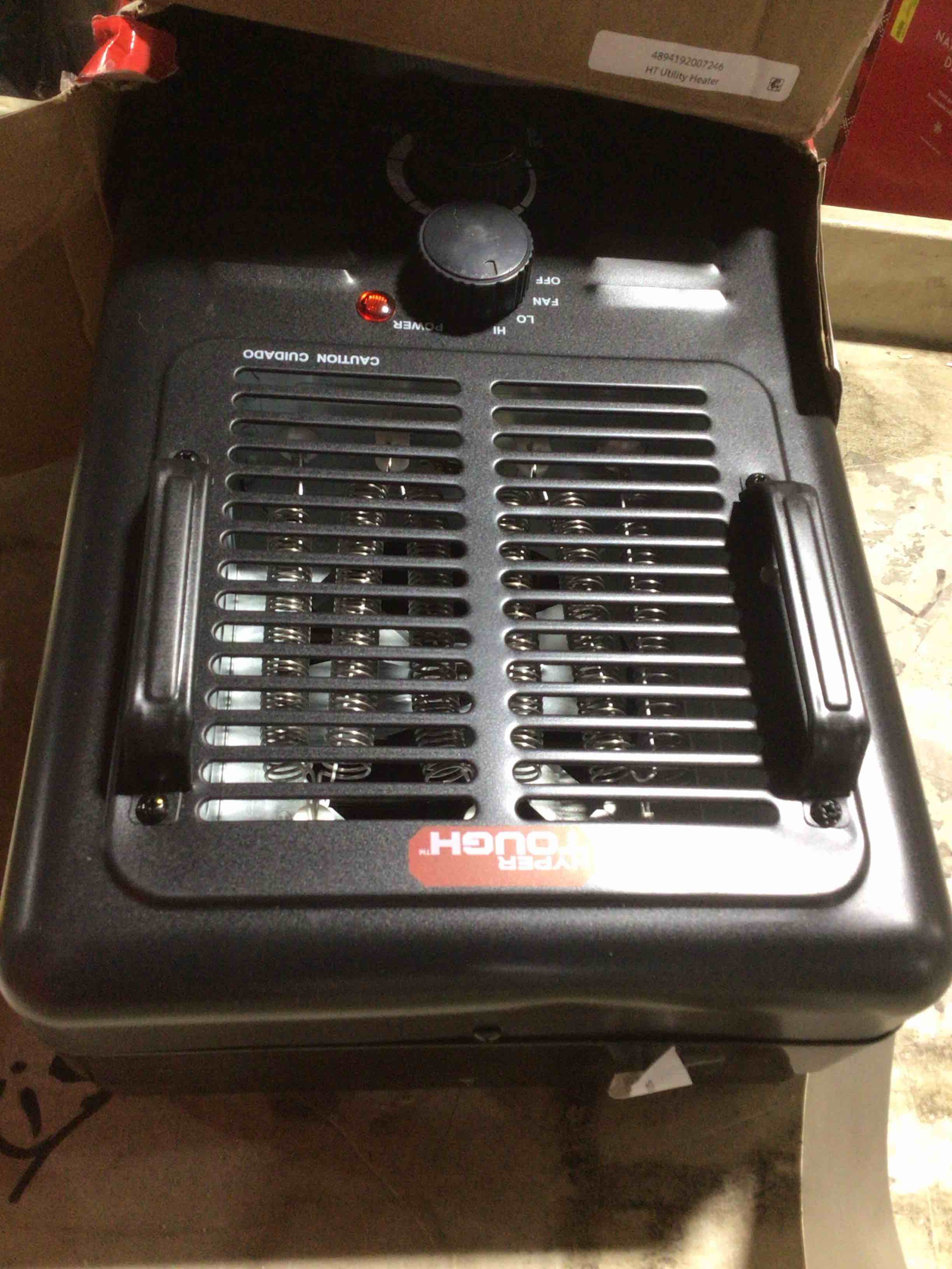 Condition photo showing As Is for HYPER TOUGH UTILITY HEATER (26 CM X 17.5 CM X 40.4 CM) 