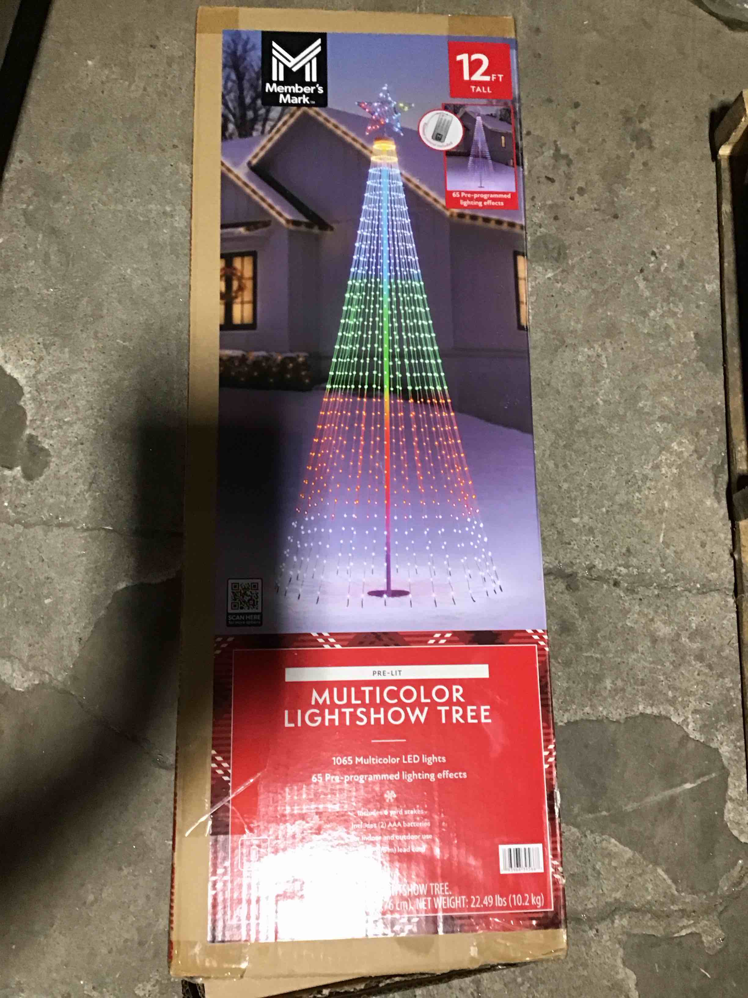 member's mark 12' pre-lit multicolor lightshow tree