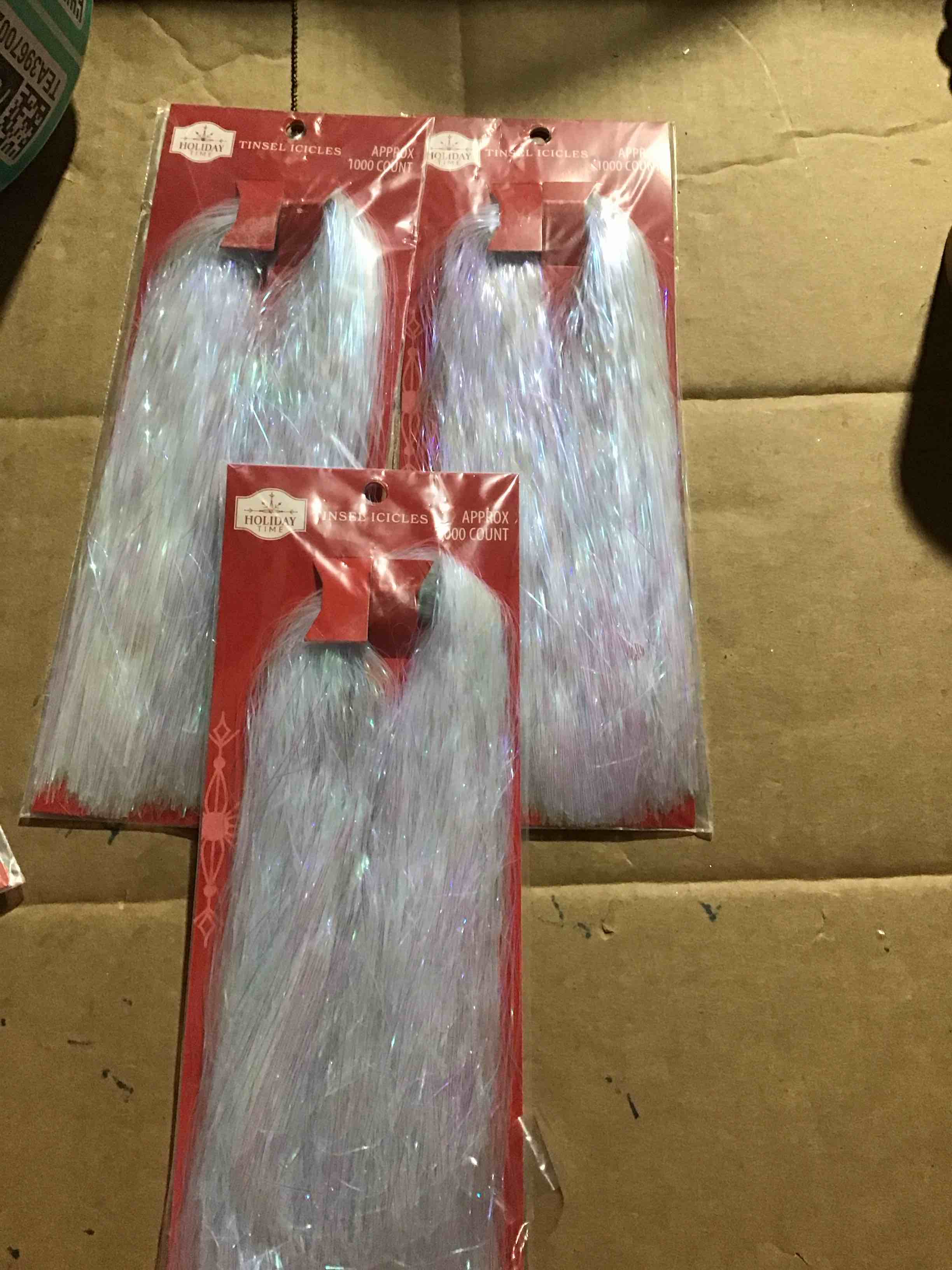 10000pcs Christmas Icicle Tinsel,18in Iridescent Foil Fringe Tinsel Strand Icicle Tinsel Christmas Tree Tinsel for Christmas Holiday Decor Birthday Supplies