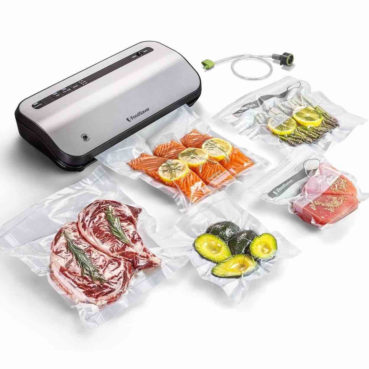 FoodSaver Preserve Vacuum Sealer, 14-Piece Starter Kit, Vacuum Seal Roll & Bags