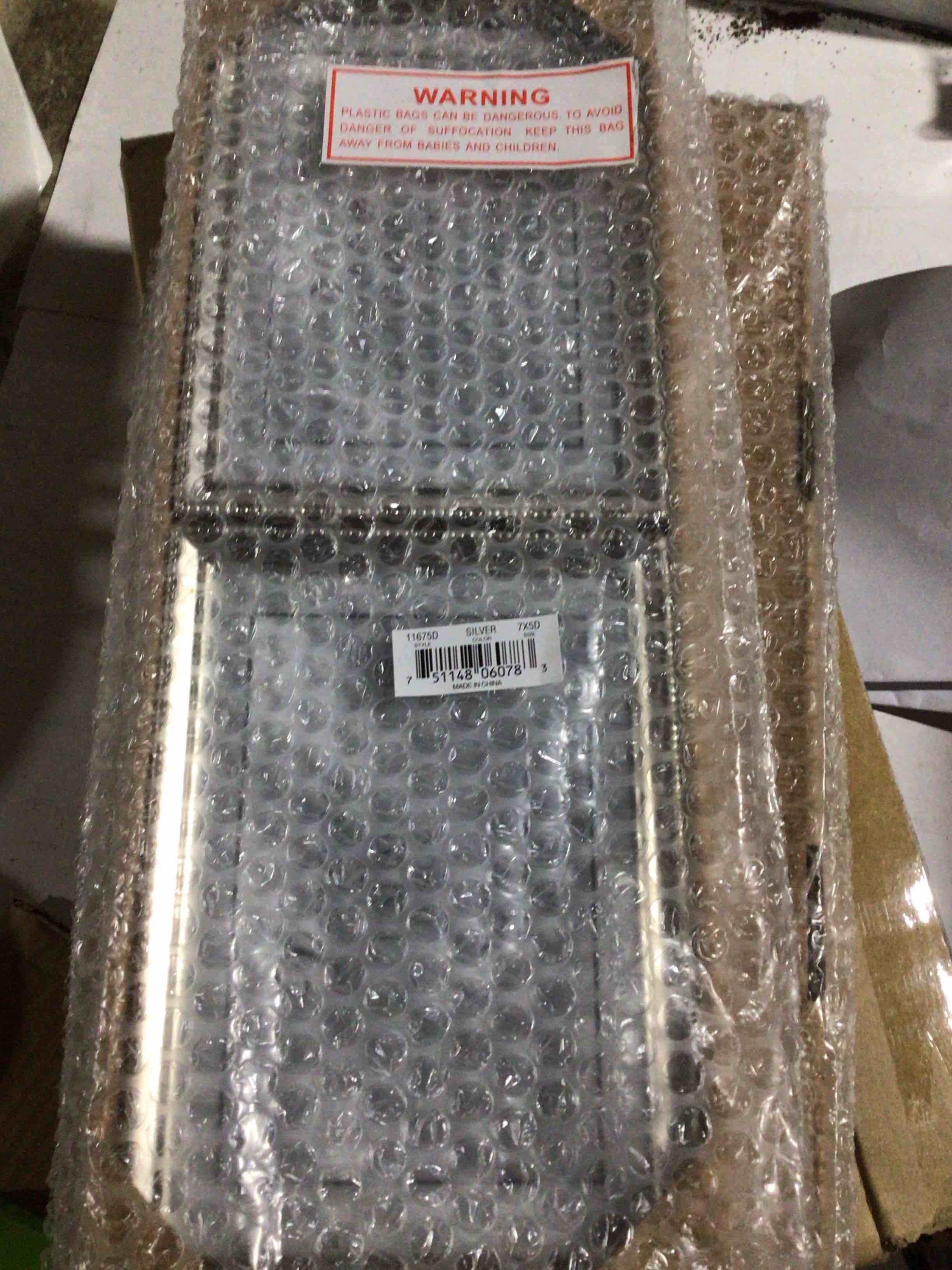 Condition photo showing New/Like New for Lawrence Frames Bead Border Design, 7x5 Double, Silver( 3 pcs) 