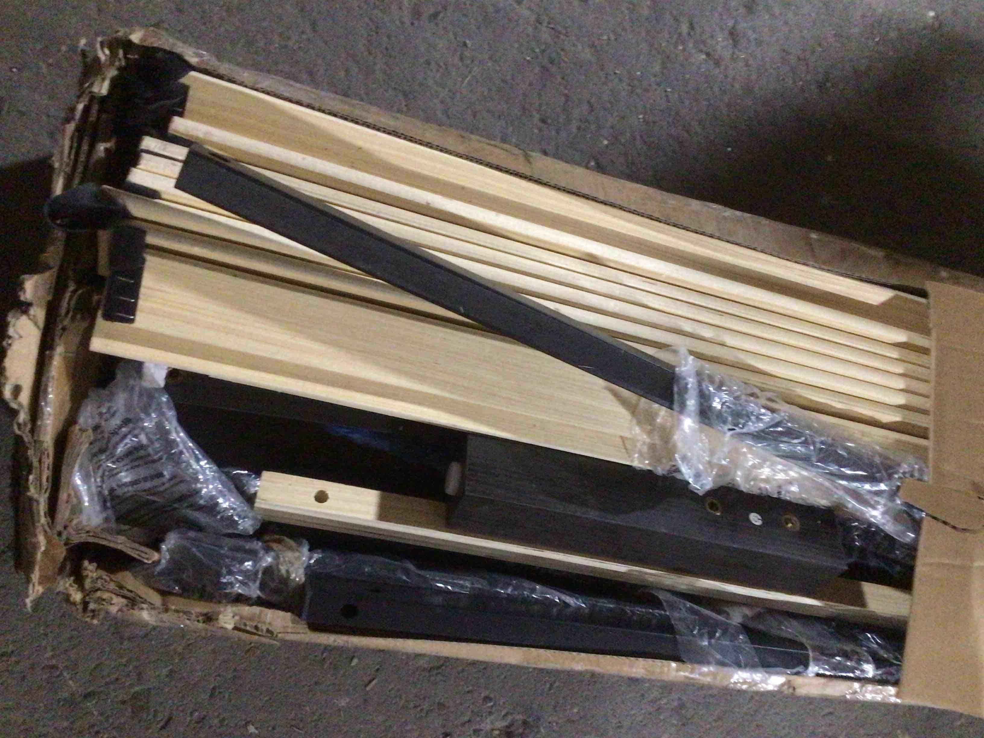 Condition photo showing As Is for CHHK00049-BMB003-1Q0B0 Brego Gray California QUEEN Platform Bed