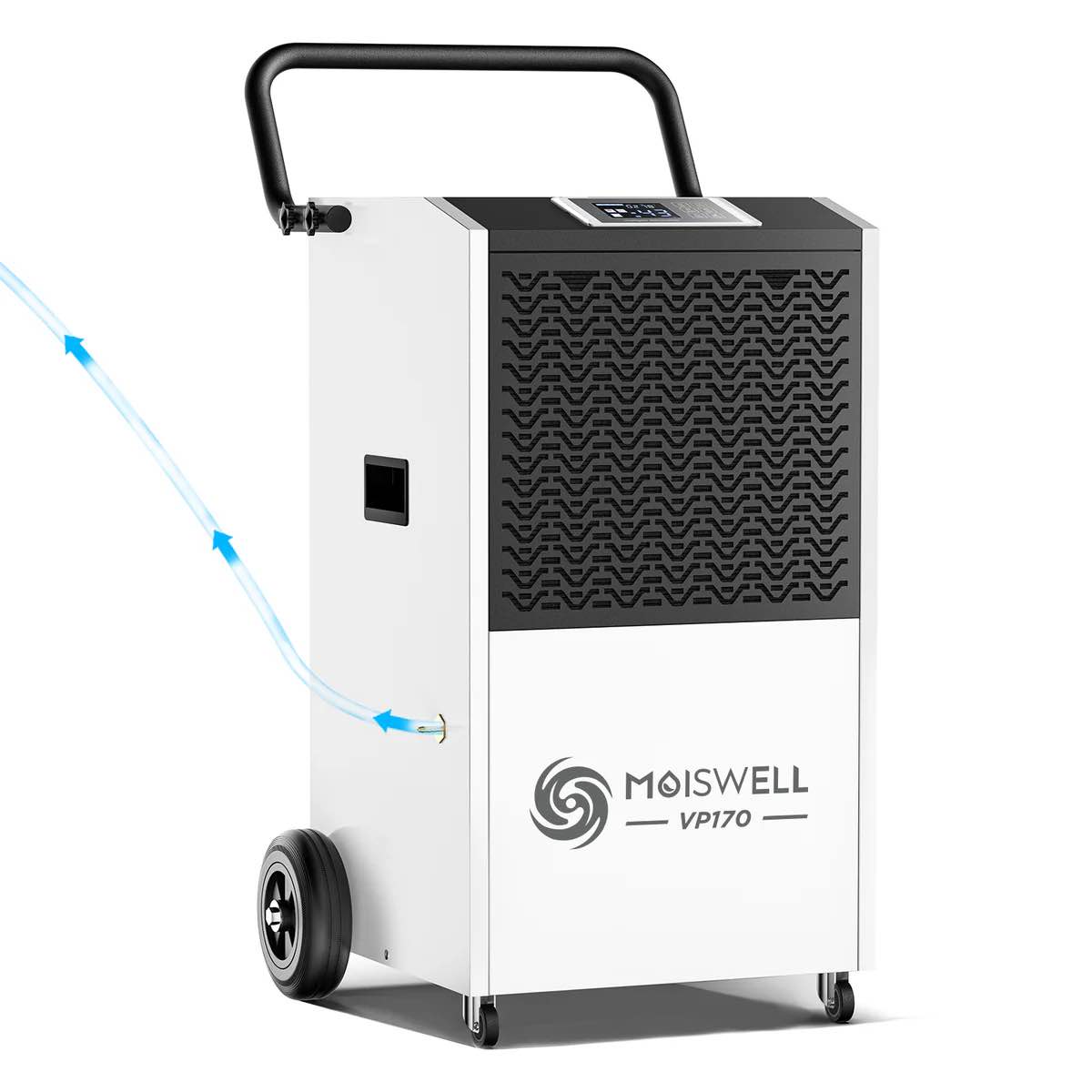 170 pints commercial dehumidifier with pump and drain hose | moiswell explorer vp170