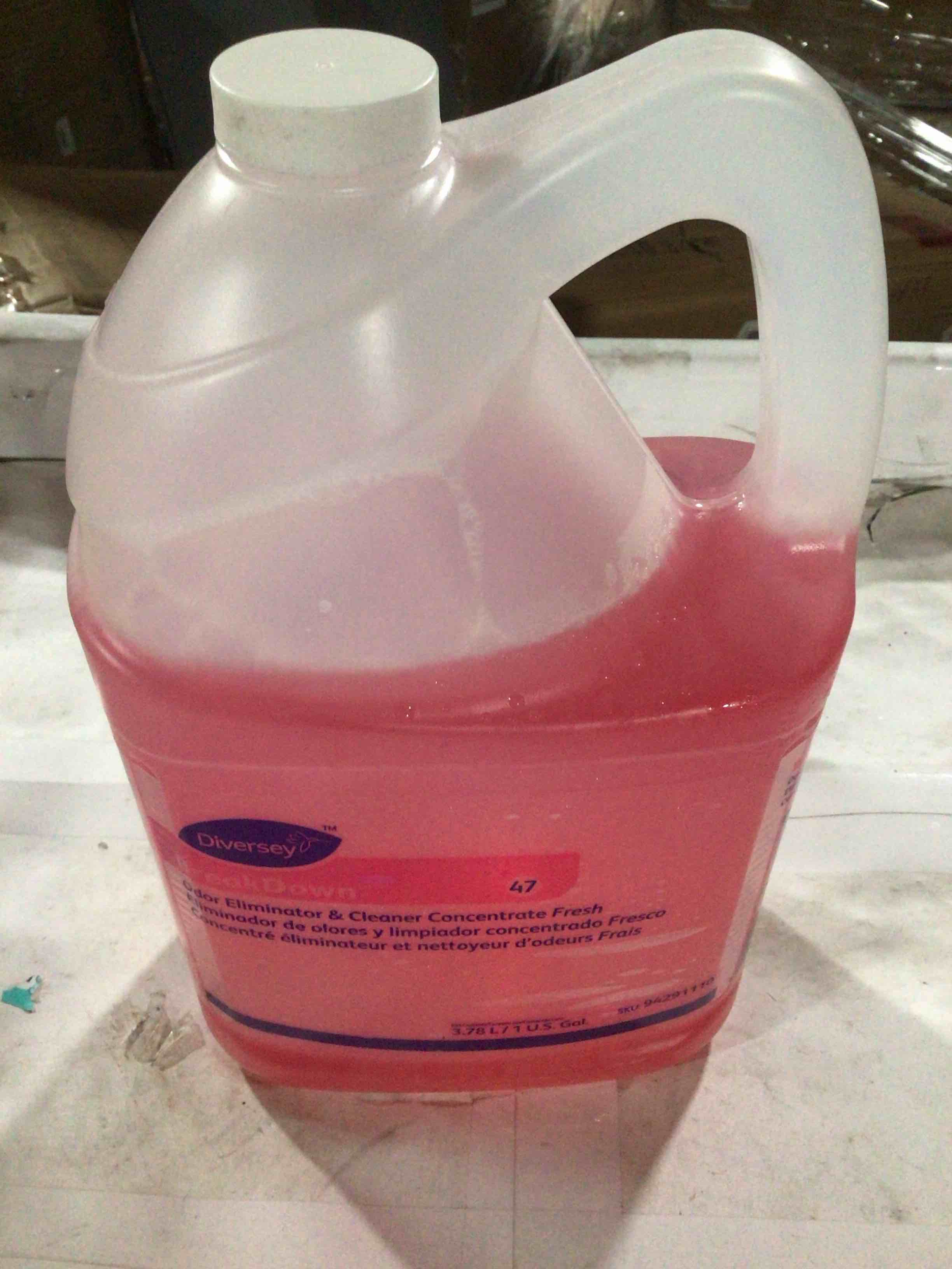 Condition photo showing As Is for Diversey™ Breakdown™ Butcher s Odor Eliminator  Fresh Scent  1 Gallon  Case Of 4