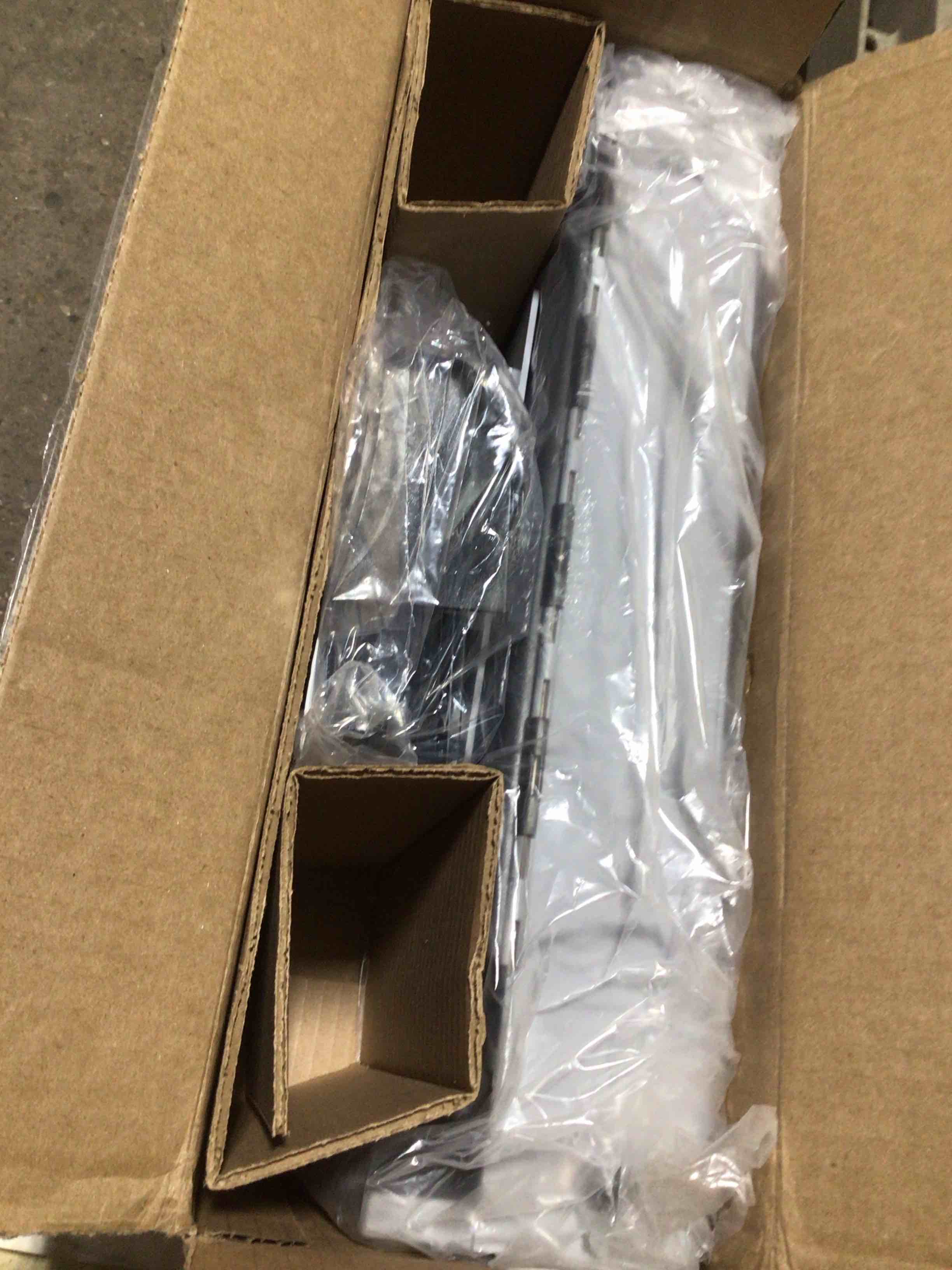 Condition photo showing As Is for dixie(r) smartstock(r) dispenser for smartstock spoons, 17 5/16in.h x 8 1/4in.w x 6 1/8in.d, smoke
