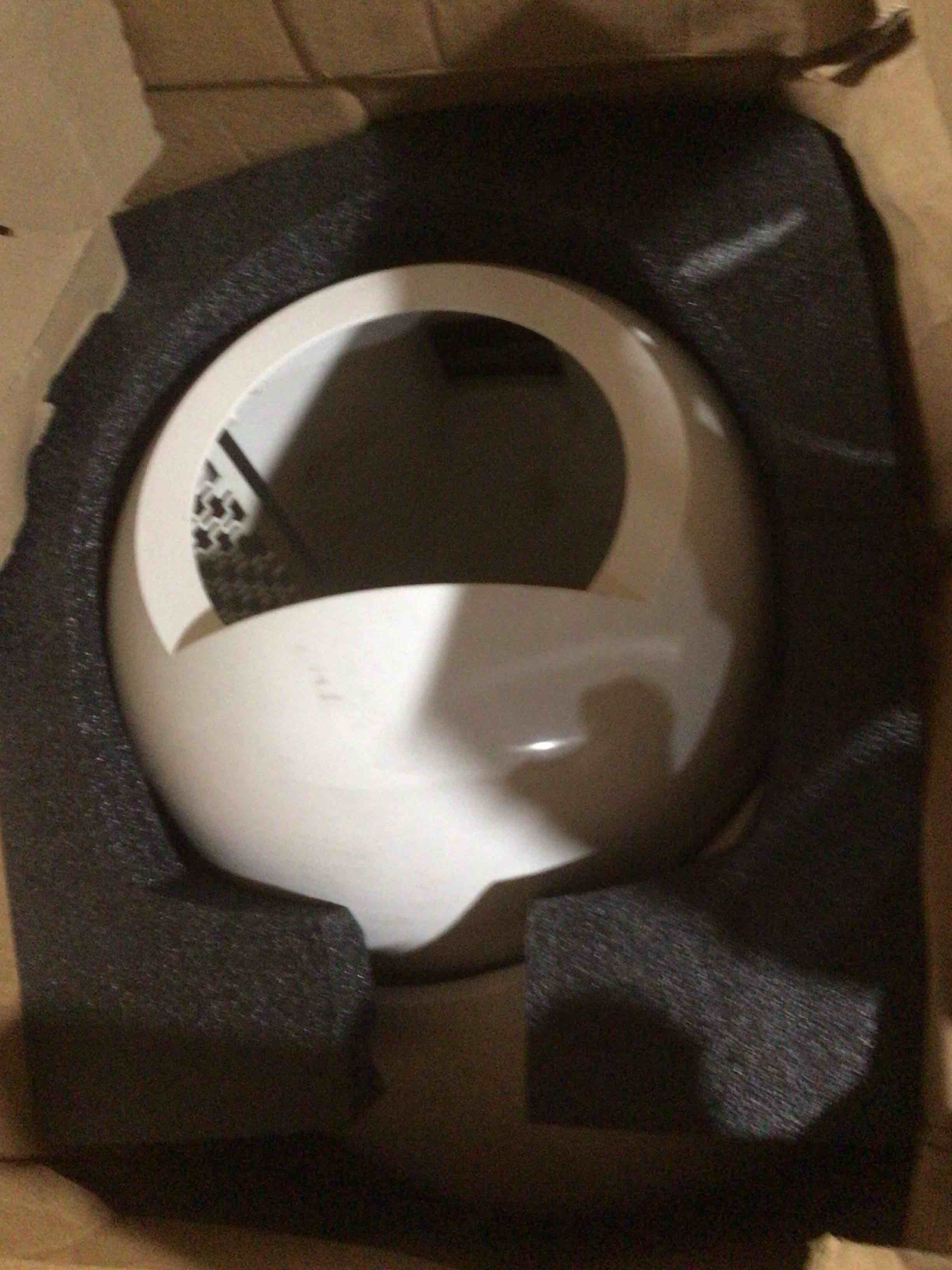 Condition photo showing As Is for Self Cleaning Cat Litter Box, Automatic Cat Litter Box with APP Control Odor Removal Safety Protection for Multiple Cats, with Garbage Bags