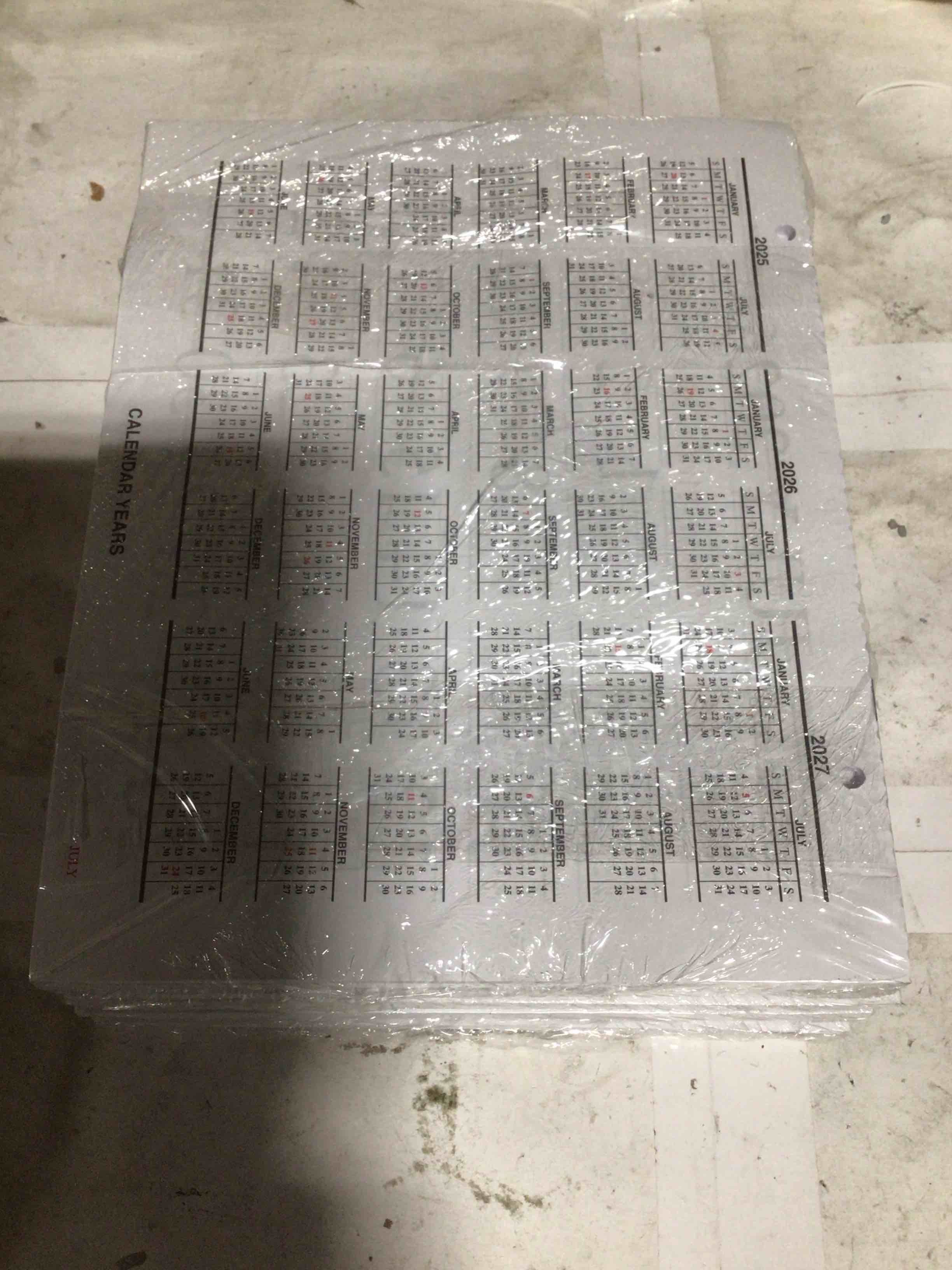 Condition photo showing New/Like New for (Pack of 8) 2026, US Government Monthly Wall Individual Calendar,, 11 x 9,12-Month (Jan to Dec)