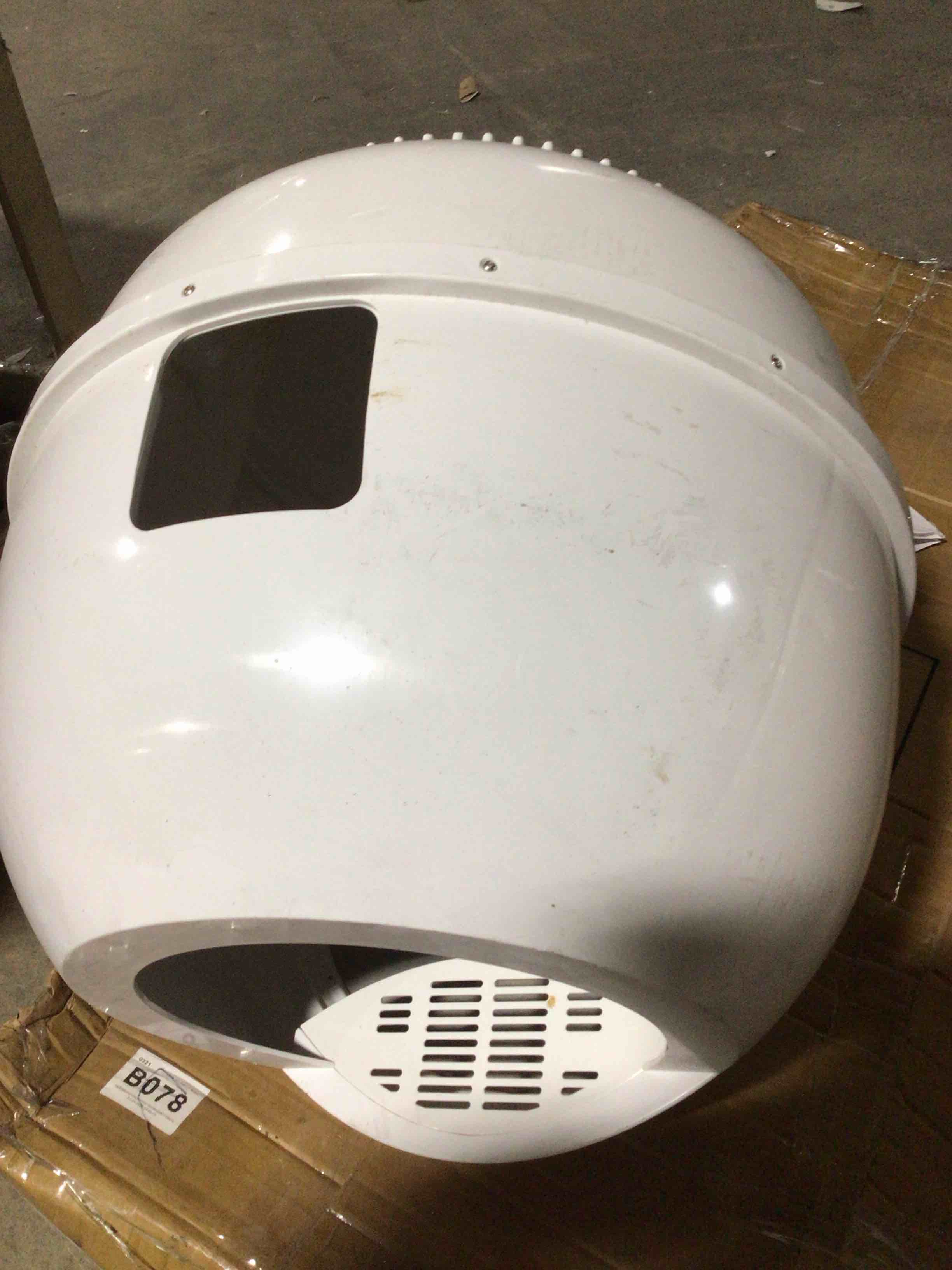 Condition photo showing As Is for (incomplete) Self Cleaning Cat Litter Box, Smart Litter Box with Large Capacity, No Scooping, Odor Removal, APP Control Support 5G&2.4G WiFi, Easy Clean, Automatic Litter Box for Multiple Cats, Quiet